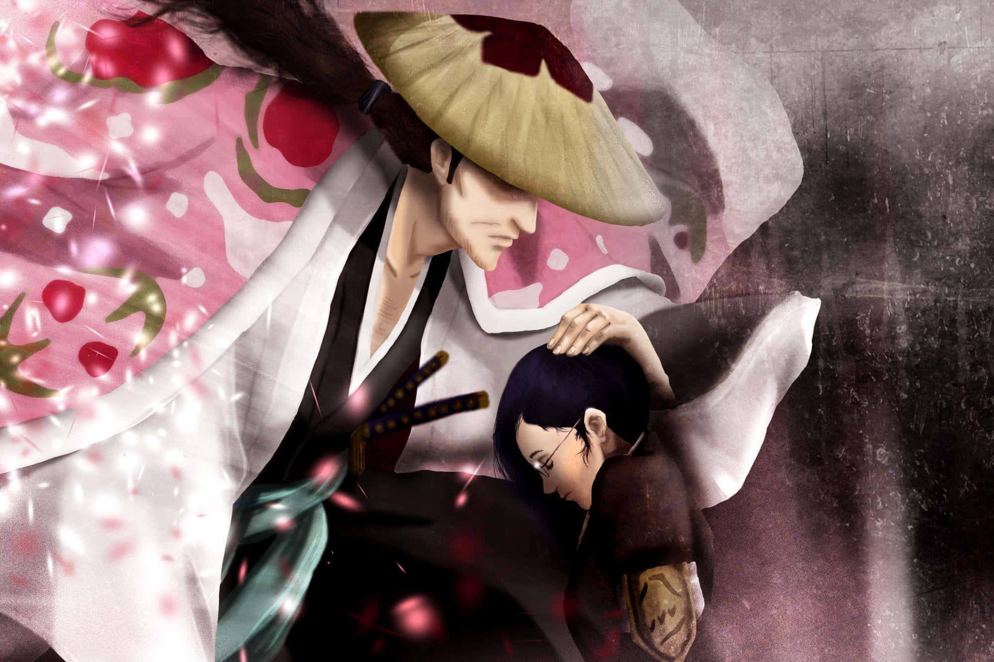Shunsui Kyoraku, 8th Division of the Gotei 13, straw hat, Full HD Desktop Wallpaper