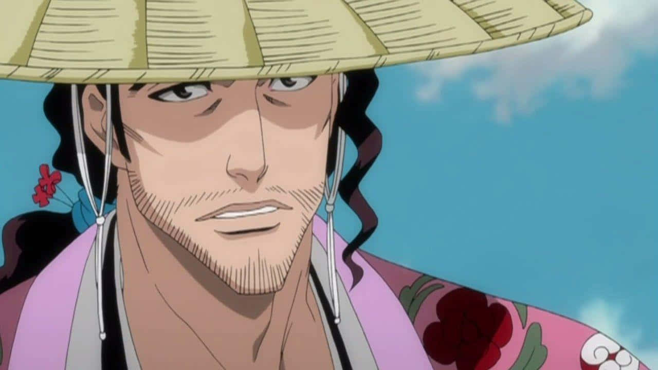 Shunsui Kyoraku, straw hat, floral kimono, HD Desktop Wallpaper