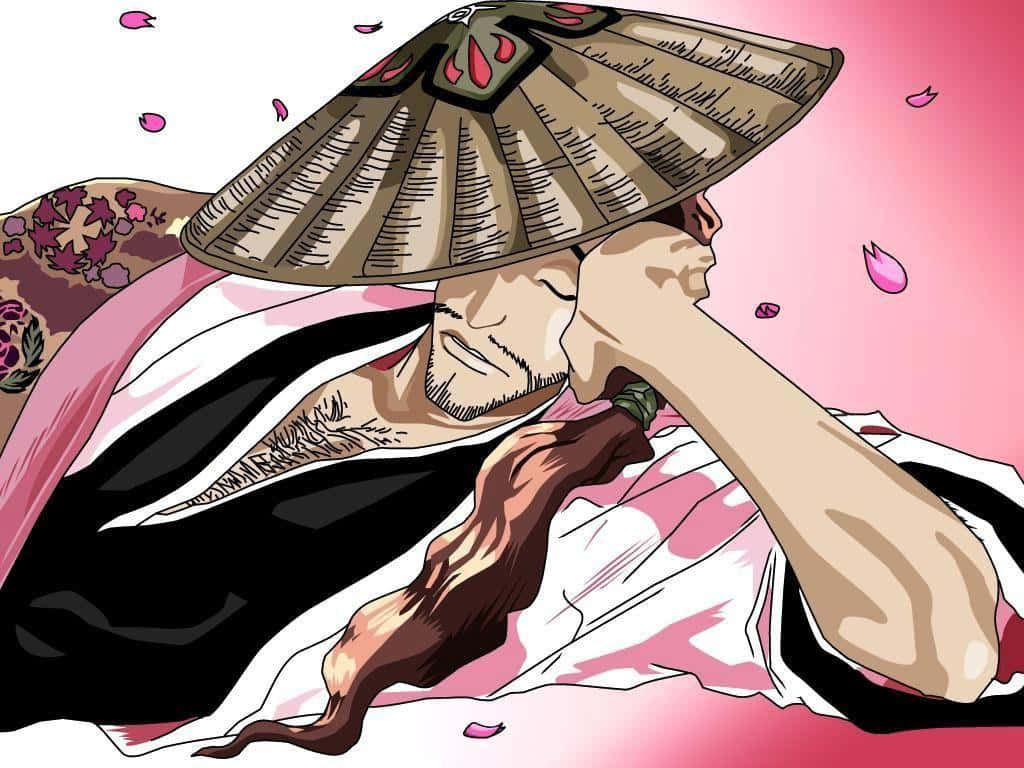 Shunsui Kyoraku, 8th Division of the Gotei 13, straw hat, SD Desktop Wallpaper