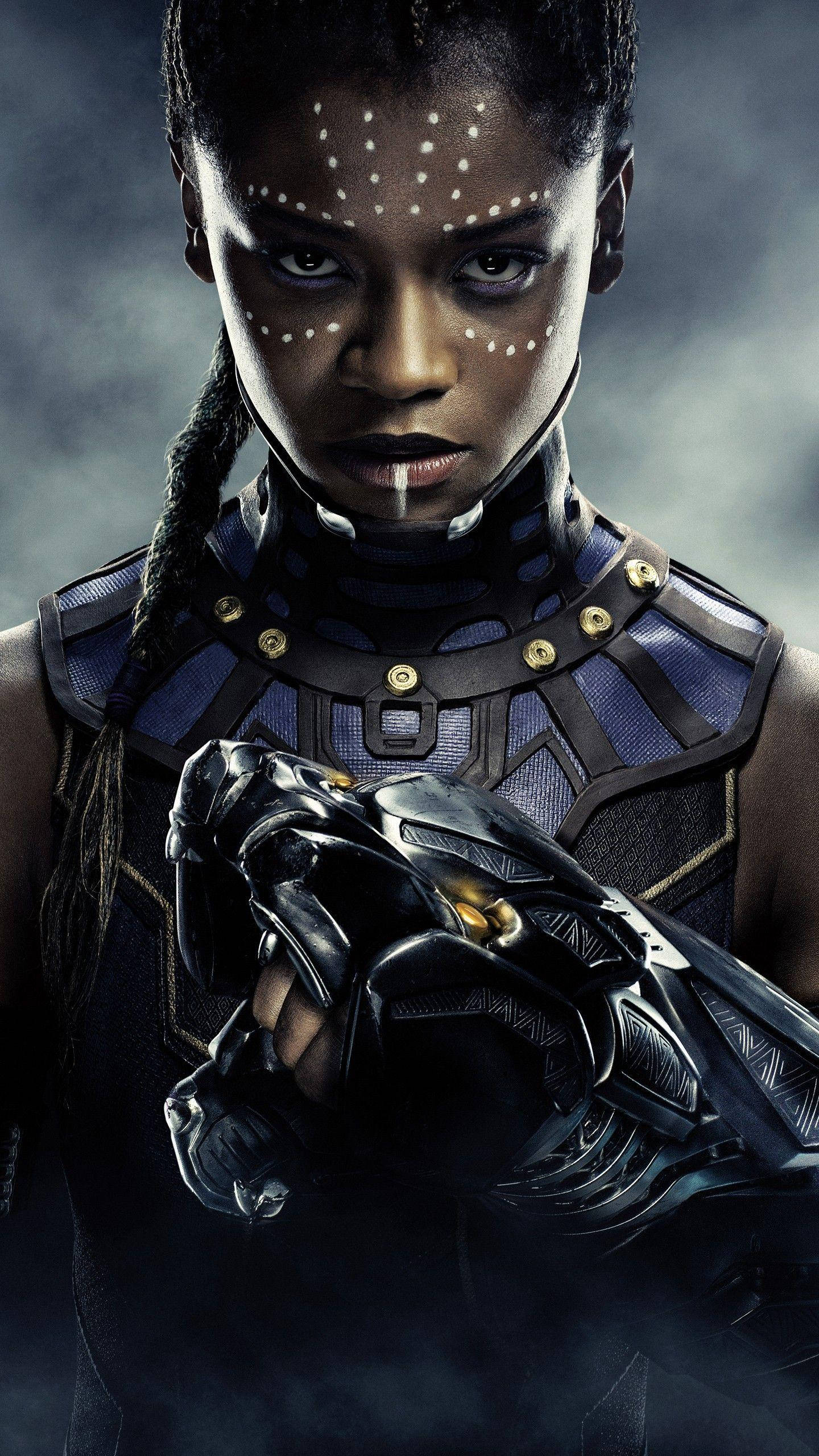 Shuri, black panther gauntlet, futuristic armor, 2K Phone Wallpaper