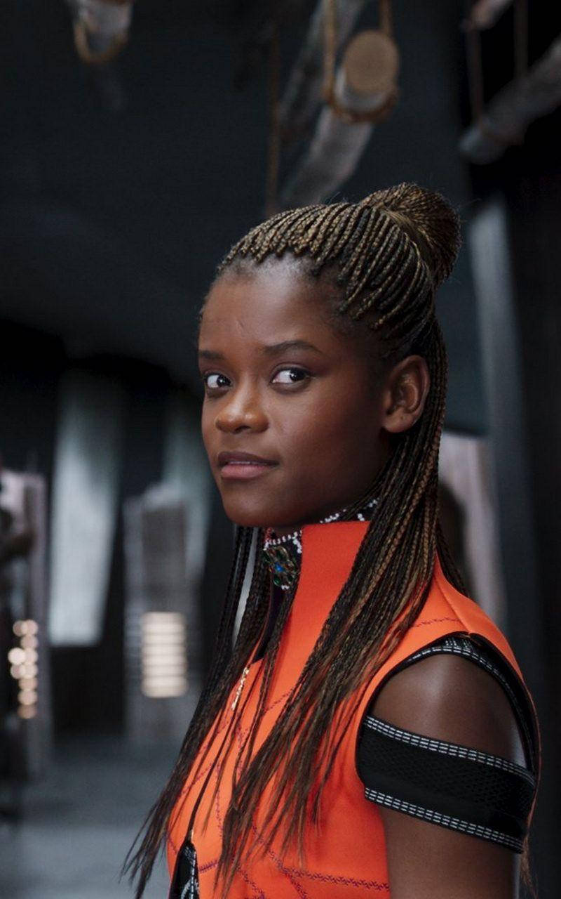 Shuri, orange vest, braided hair, HD Phone Wallpaper