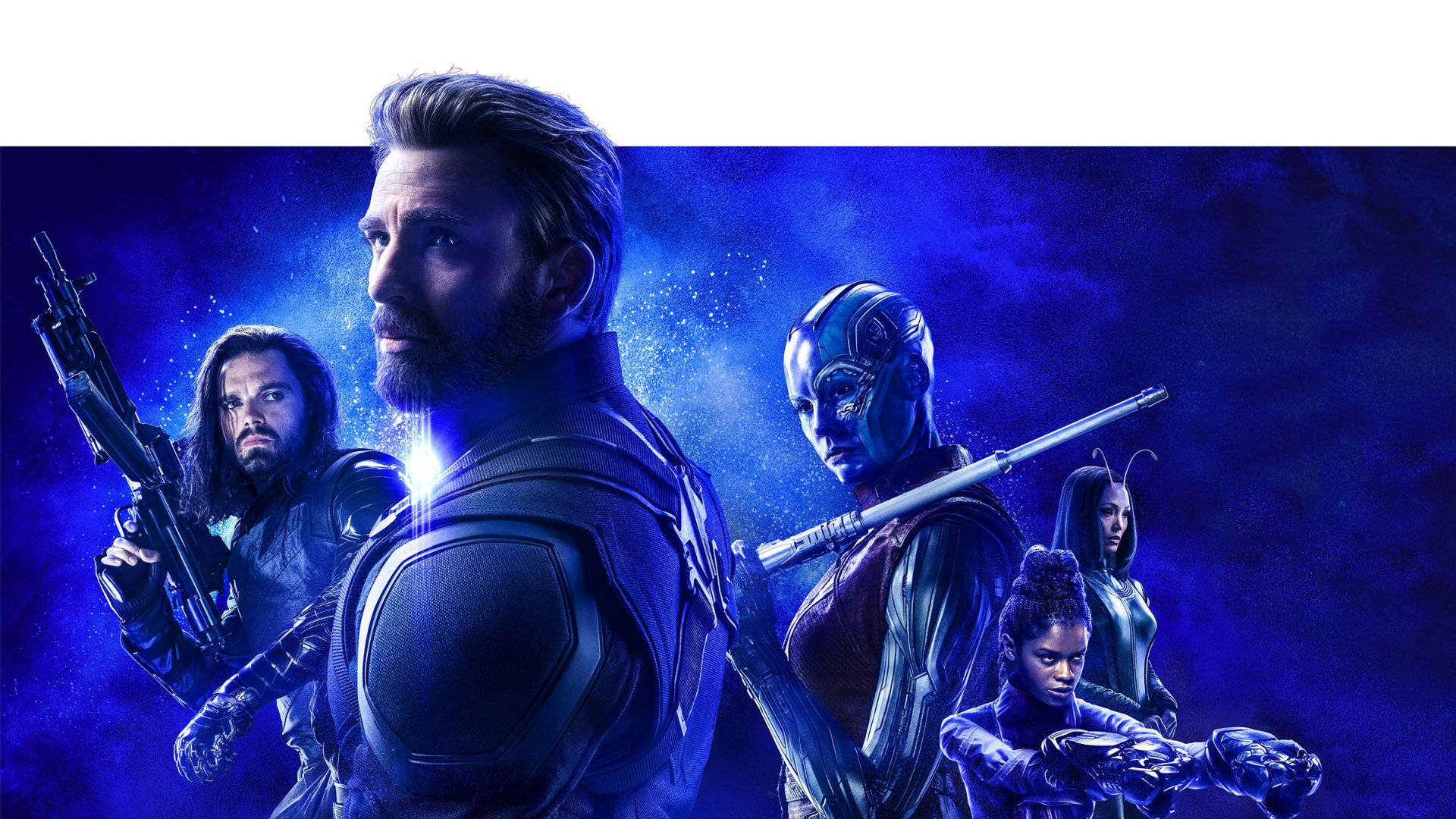 Shuri, futuristic armor, cosmic blue nebula, Full HD Desktop Wallpaper