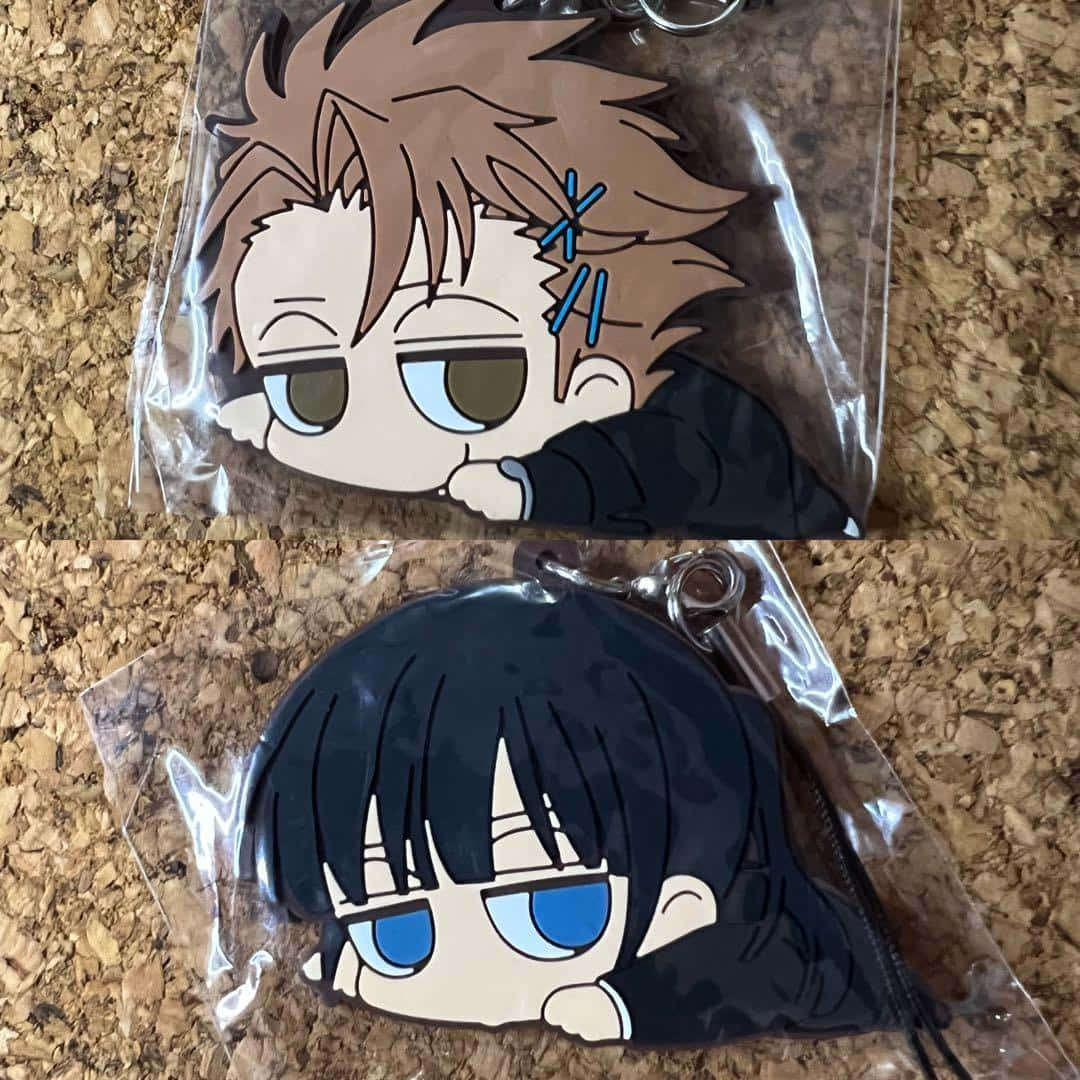 Shusei Kagari, chibi anime keychains, brown hair, SD Desktop Wallpaper