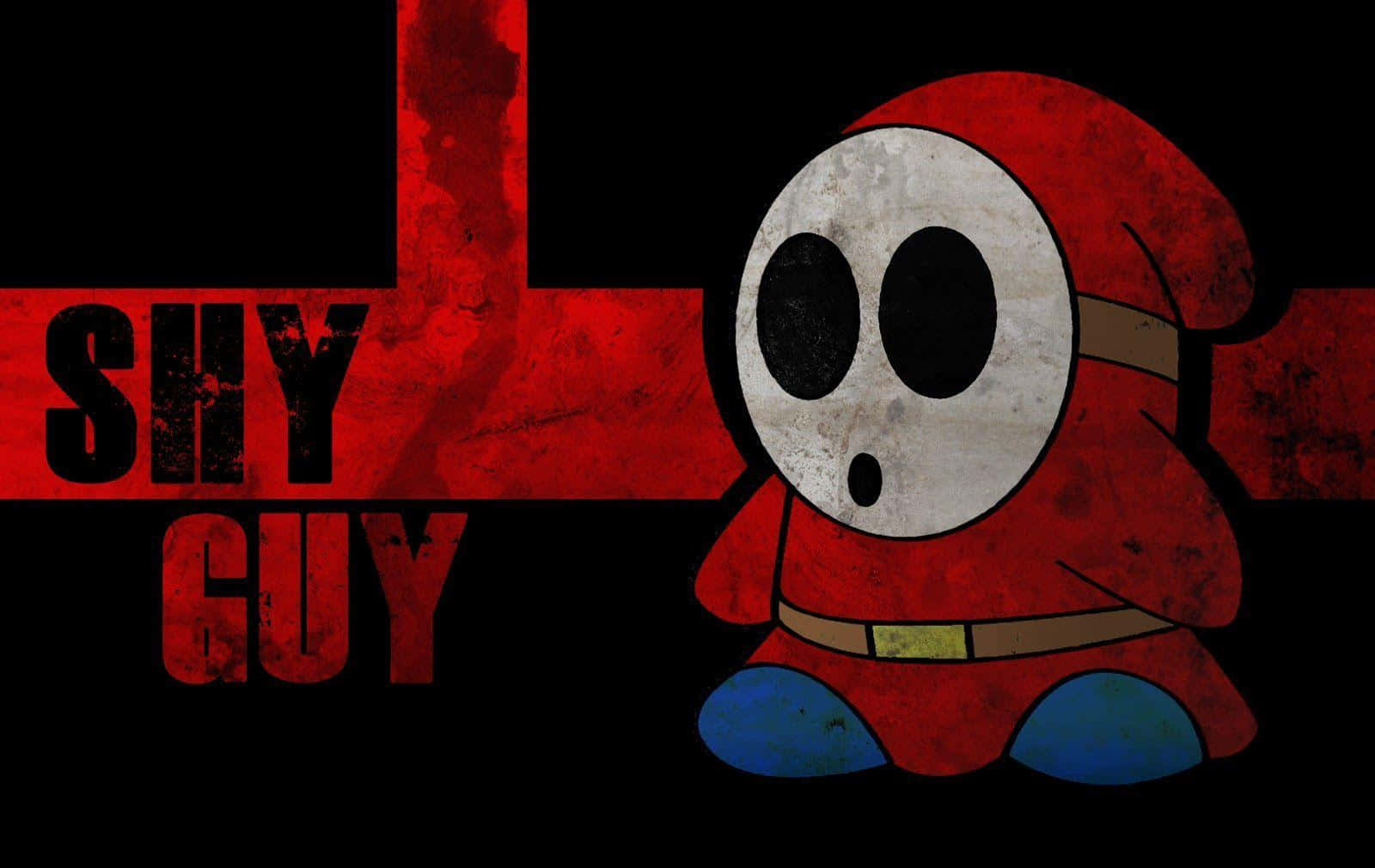 Shy Guy, red Shy Guy, wide eyes, HD Desktop Wallpaper