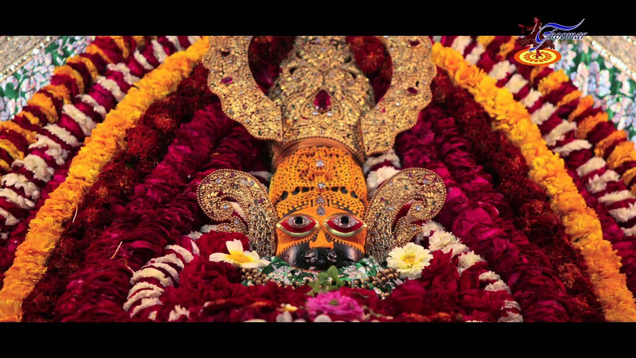 Shyam Baba, red garlands, yellow garlands, HD Desktop Wallpaper