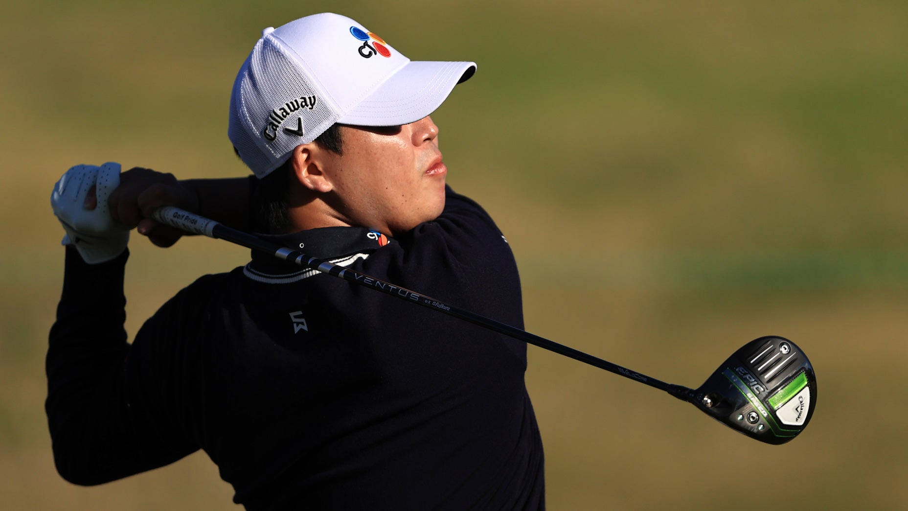 Si Woo Kim, white cap, black shirt, HD Desktop Wallpaper