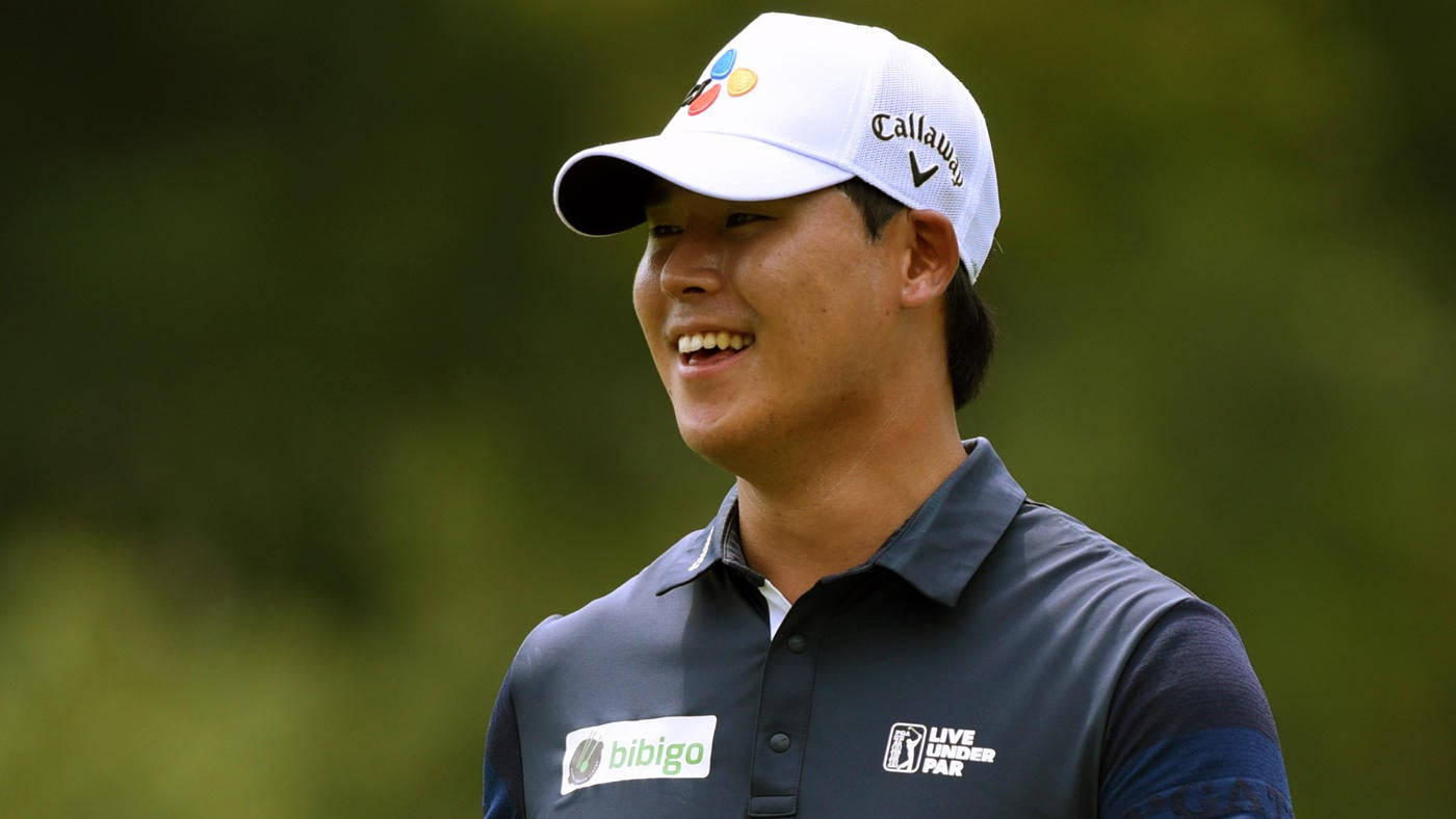 Si Woo Kim, white Callaway cap, dark polo shirt, HD Desktop Wallpaper