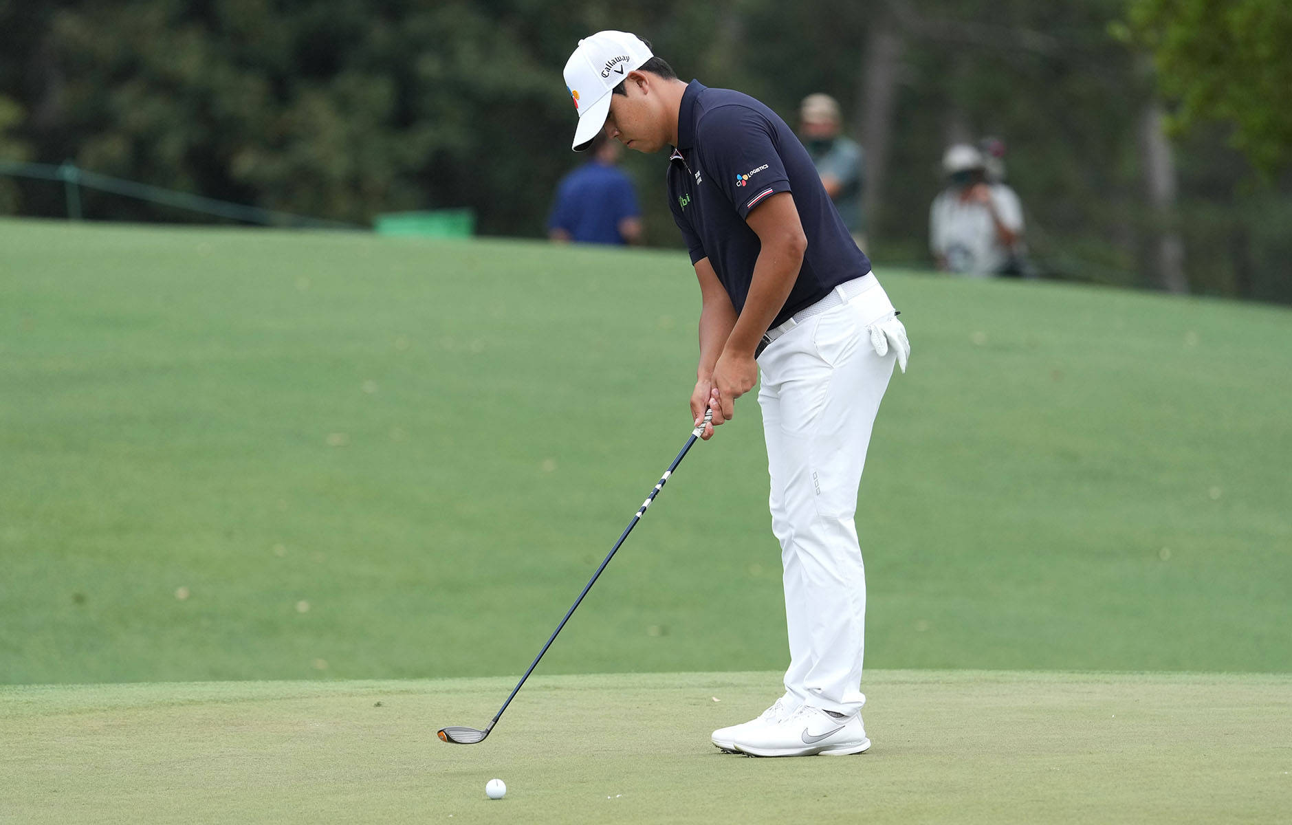 Si Woo Kim, white cap, white pants, HD Desktop Wallpaper