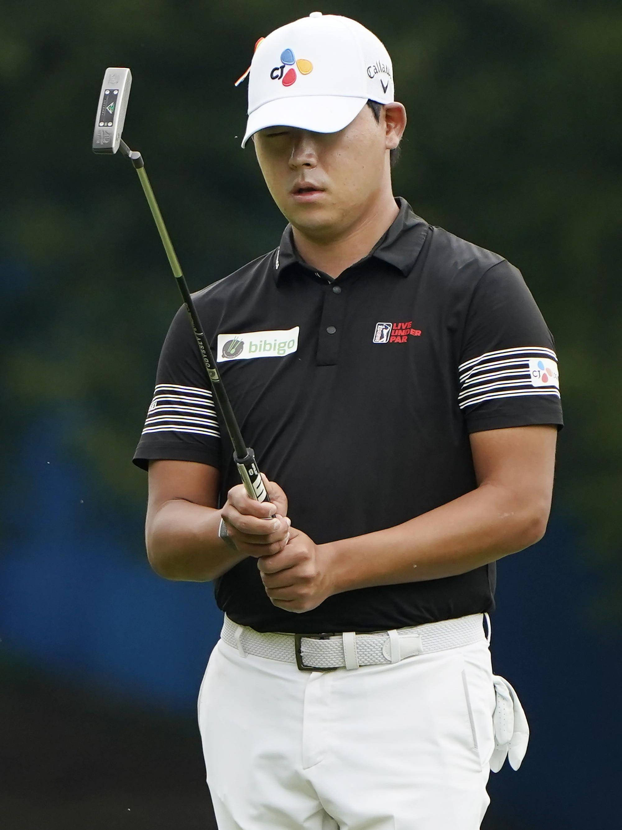Si Woo Kim, black polo, white cap, 2K Phone Wallpaper
