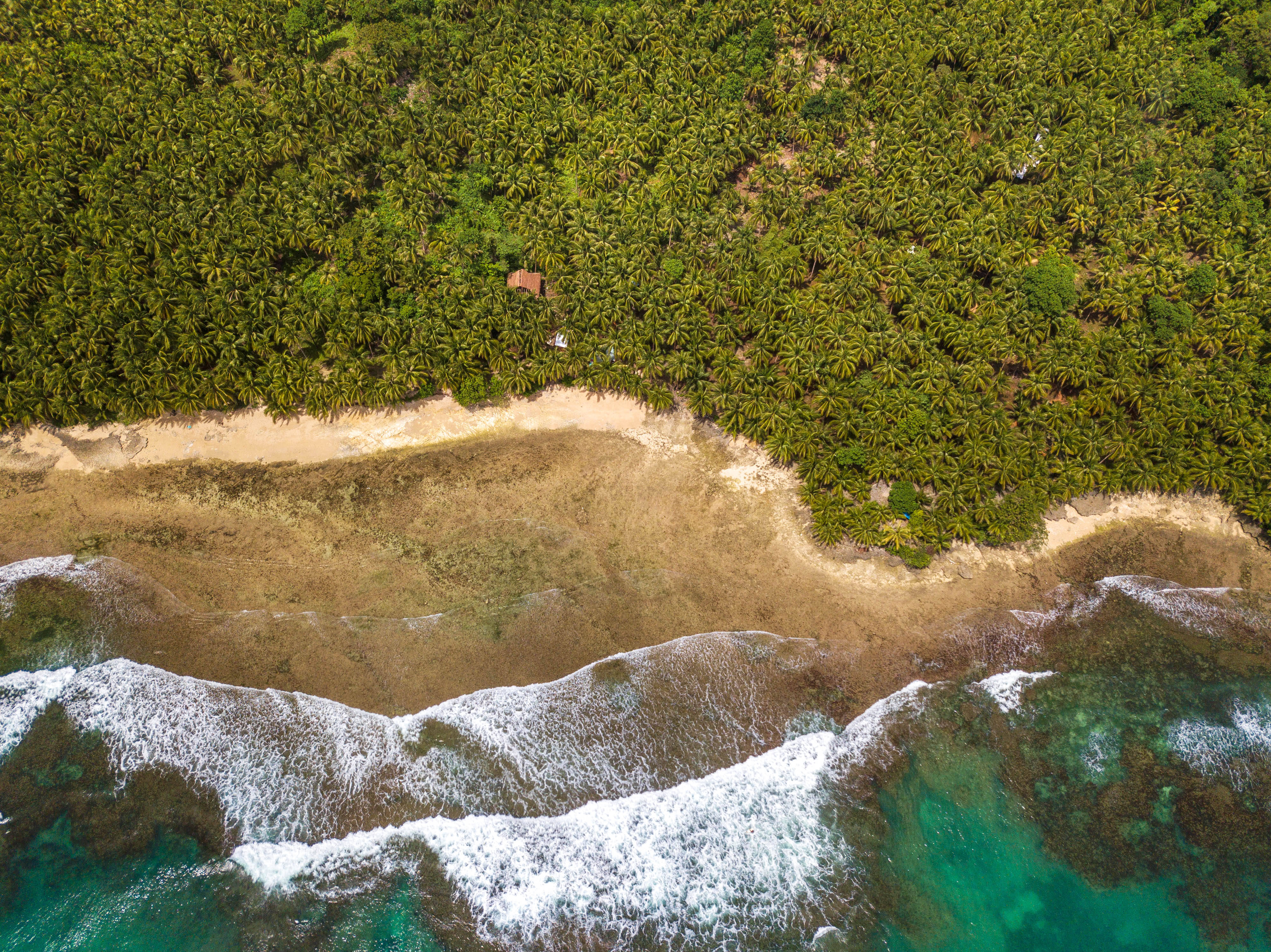 Siargao Island, secret beach, turquoise waves, 4K Desktop Wallpaper