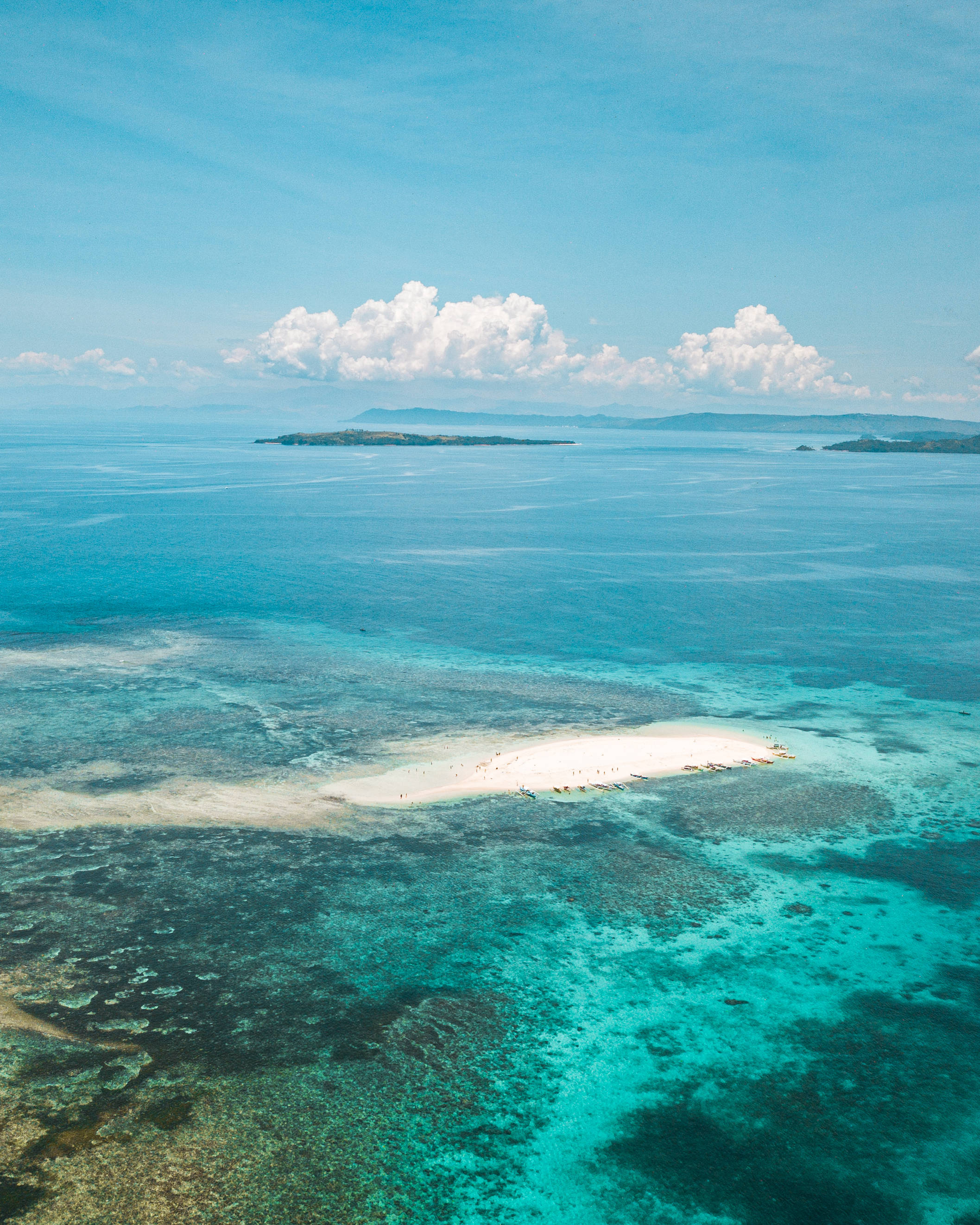 Siargao Island, sandbar, white sandbar, 2K Phone Wallpaper
