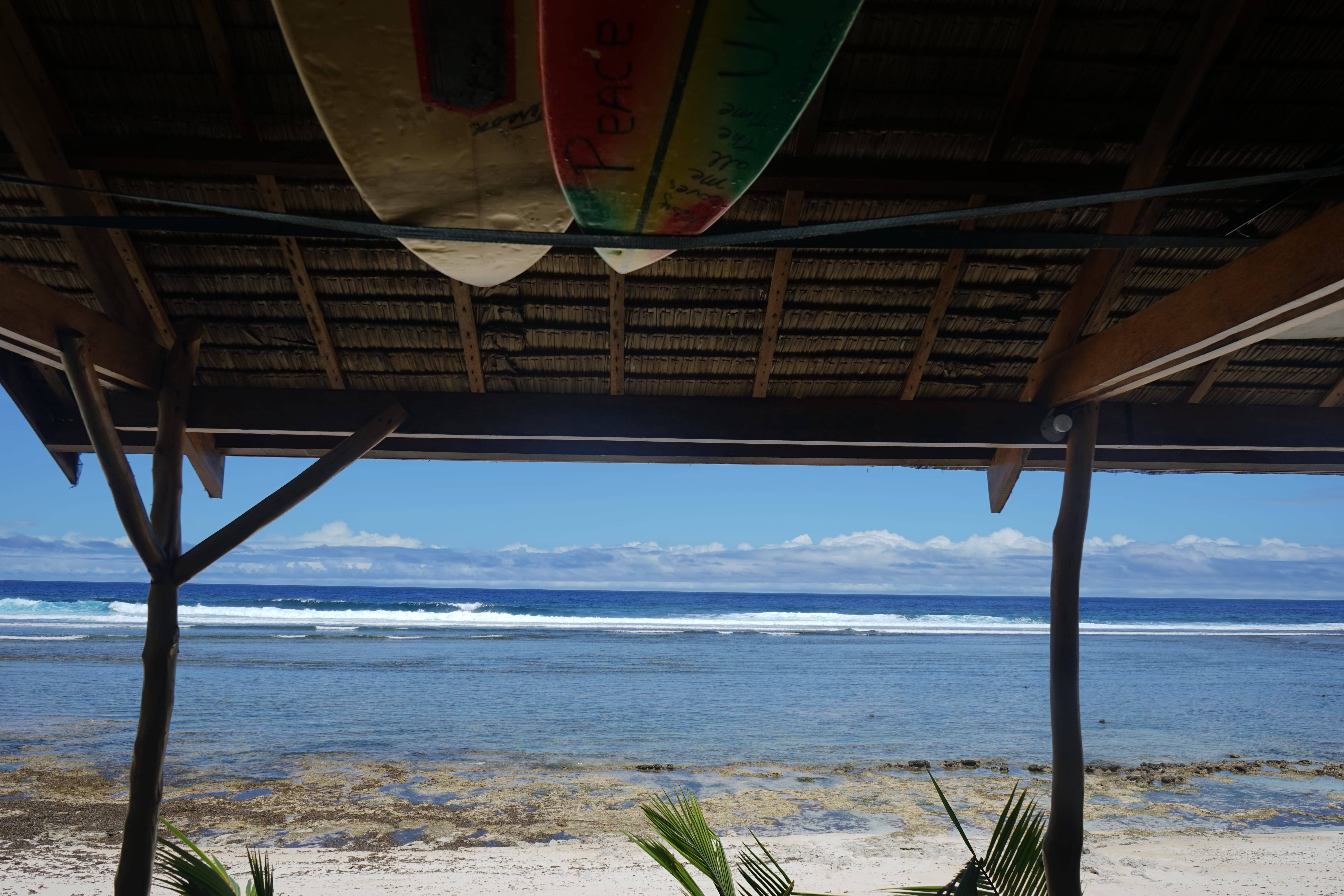 Siargao Island, thatched roof, turquoise ocean, 5K Desktop Wallpaper