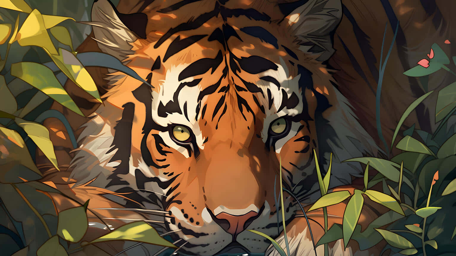 Siberian Tiger, orange fur, black stripes, HD Desktop Wallpaper
