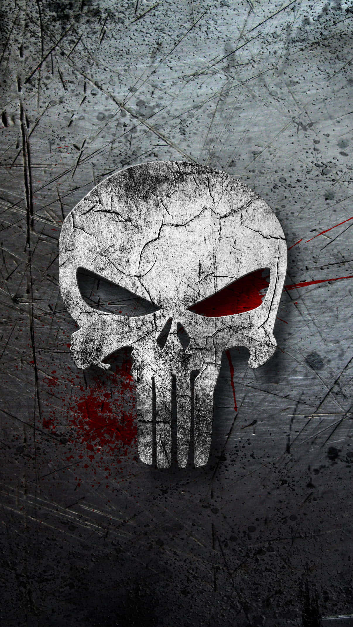 Sick iPhone, skull, glowing red eyes, Full HD Phone Wallpaper