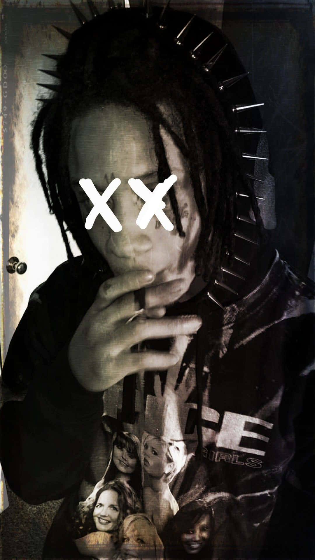 Sick iPhone, dreadlocks, spiked headband, Full HD Phone Wallpaper