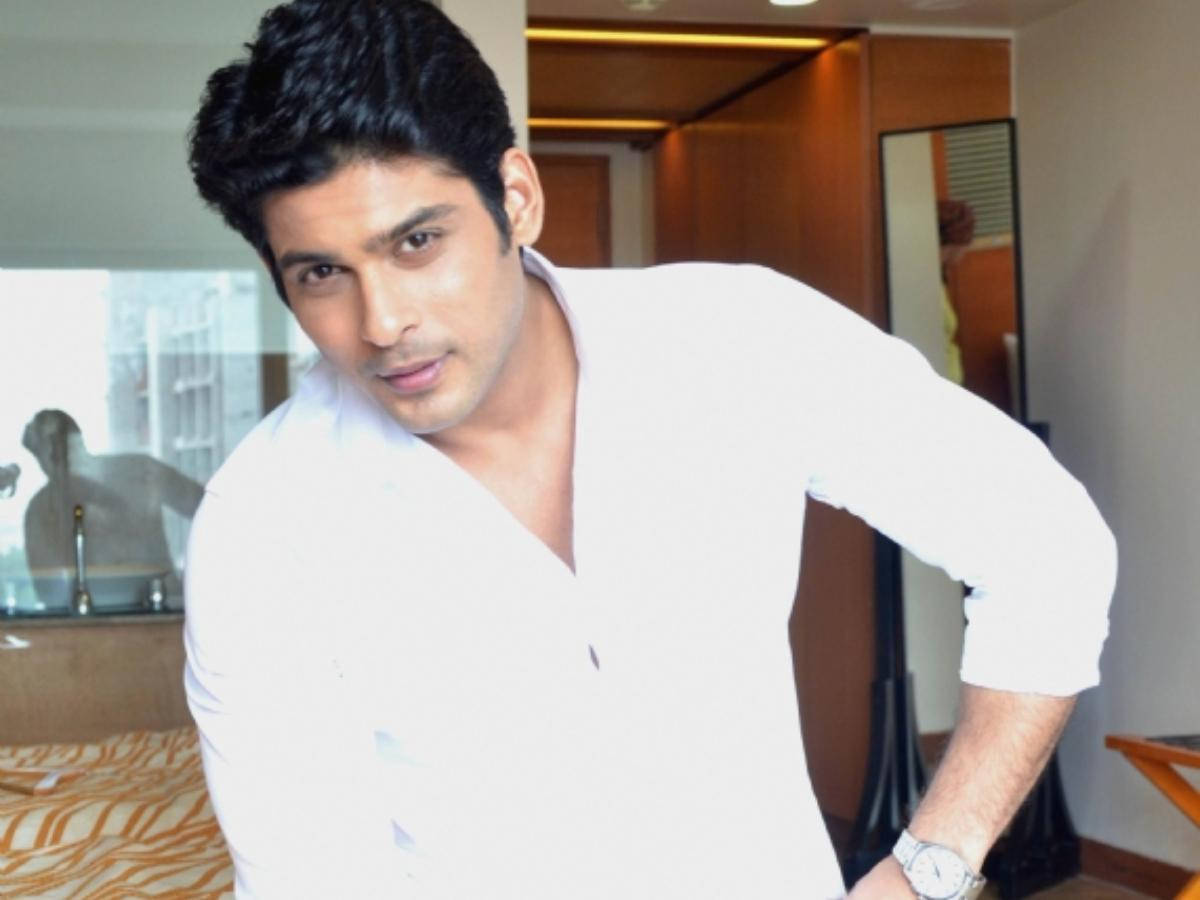 Sidharth Shukla, white shirt, modern hotel room, SD Desktop Wallpaper
