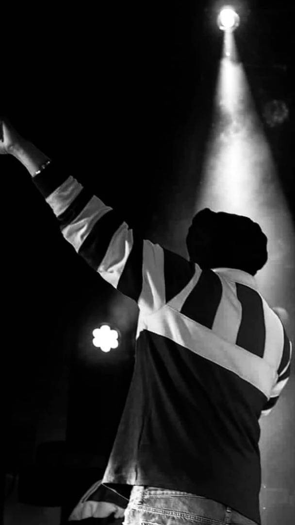 Sidhu Moose Wala, smoky stage, bright stage spotlight, SD Phone Wallpaper