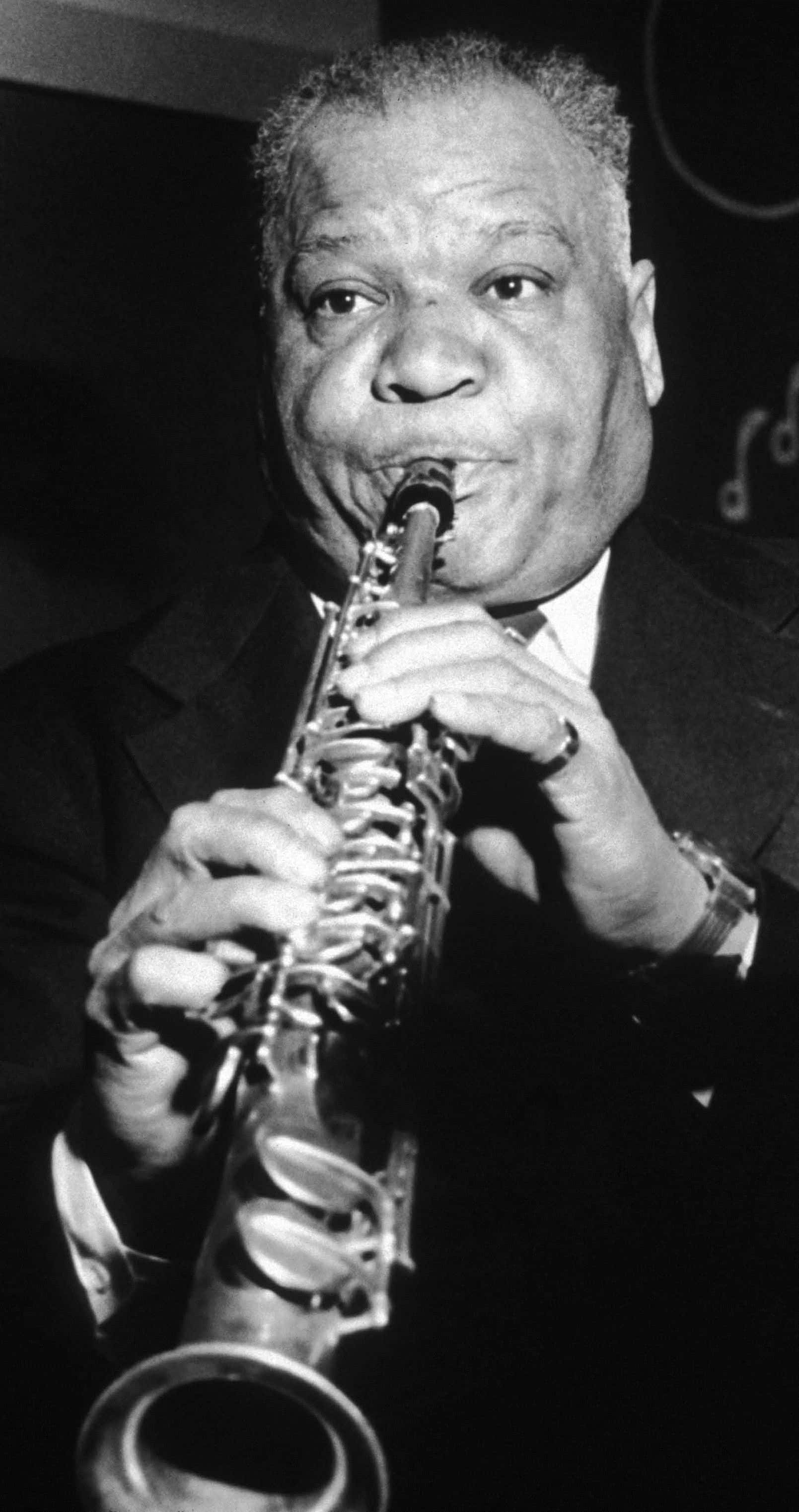 Sidney Bechet, saxophone, jazz musician, 2K Phone Wallpaper