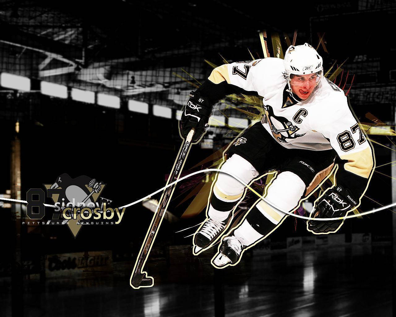 Sidney Crosby, ice, motion lines, HD Desktop Wallpaper