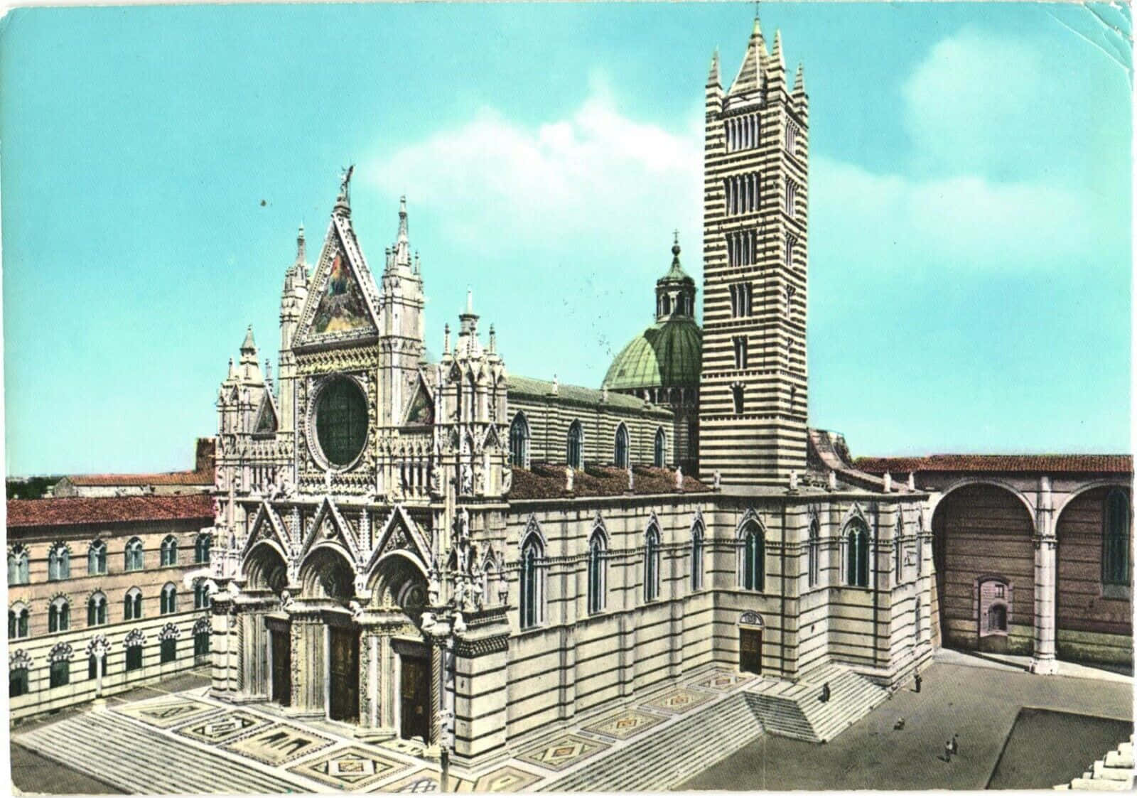 Siena Cathedral, Cathedral of Siena, striped bell tower, HD Desktop Wallpaper