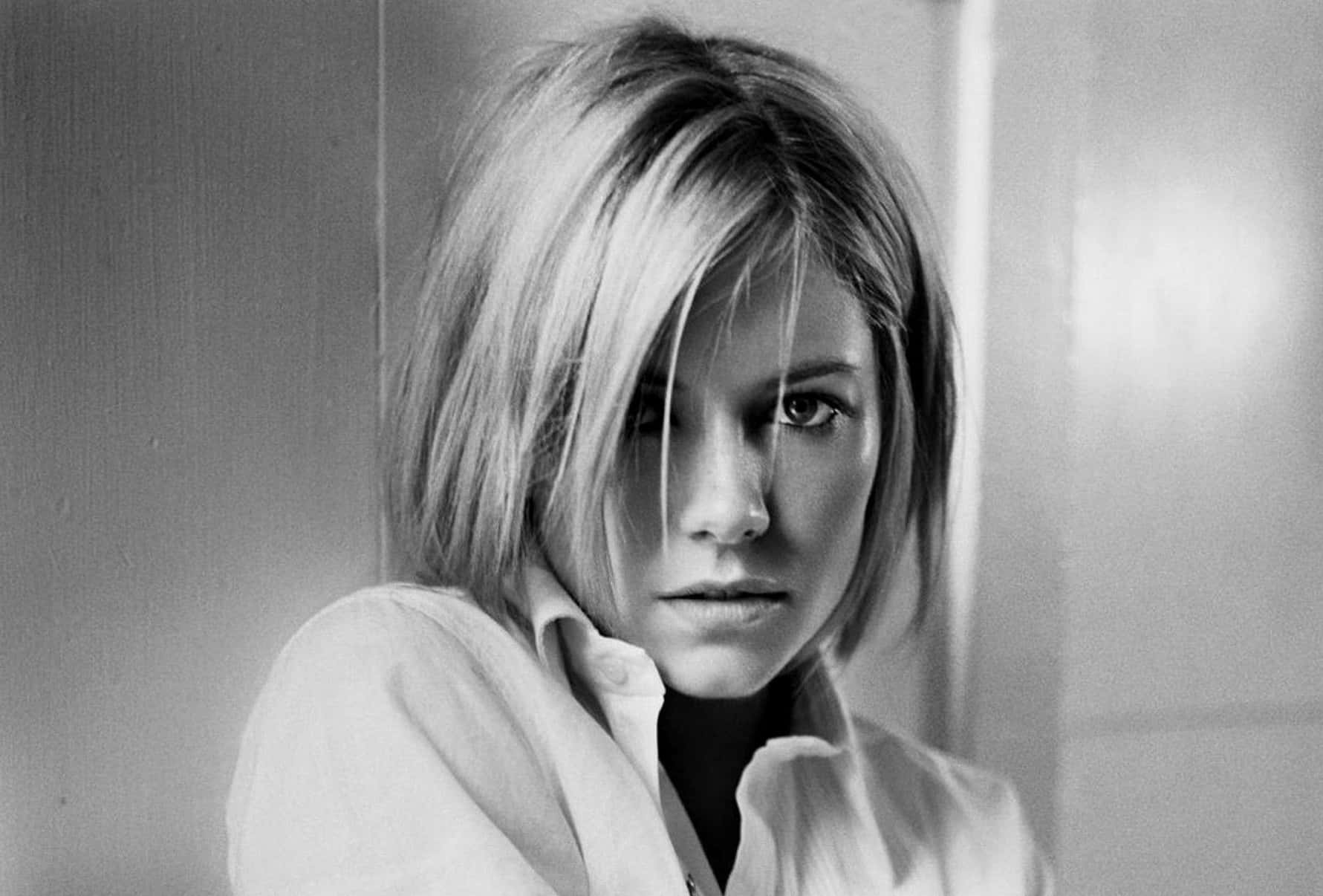 Sienna Miller, black and white, short hair, HD Desktop Wallpaper