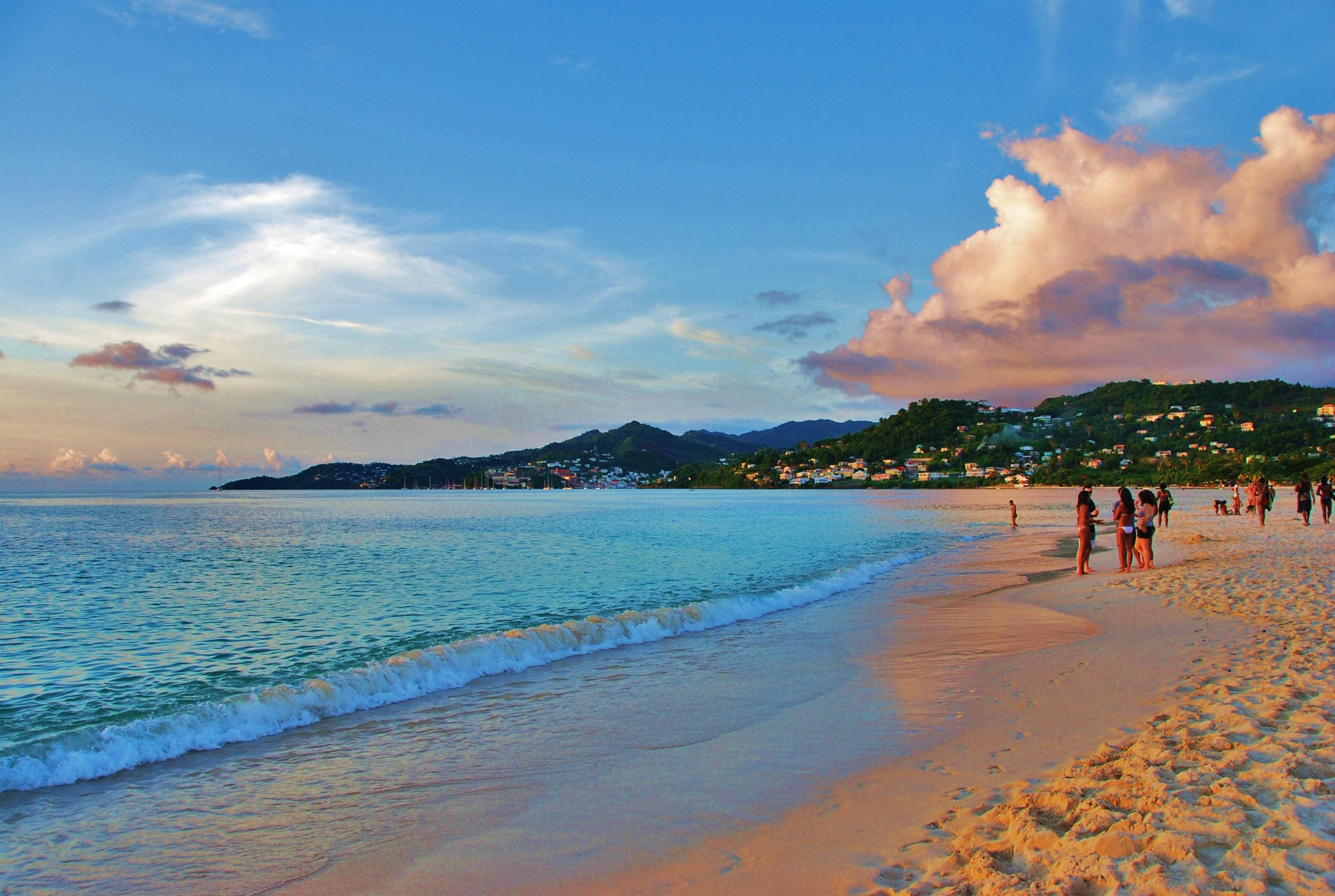 Sierra Leone, sandy beach, sunset, 2K Desktop Wallpaper