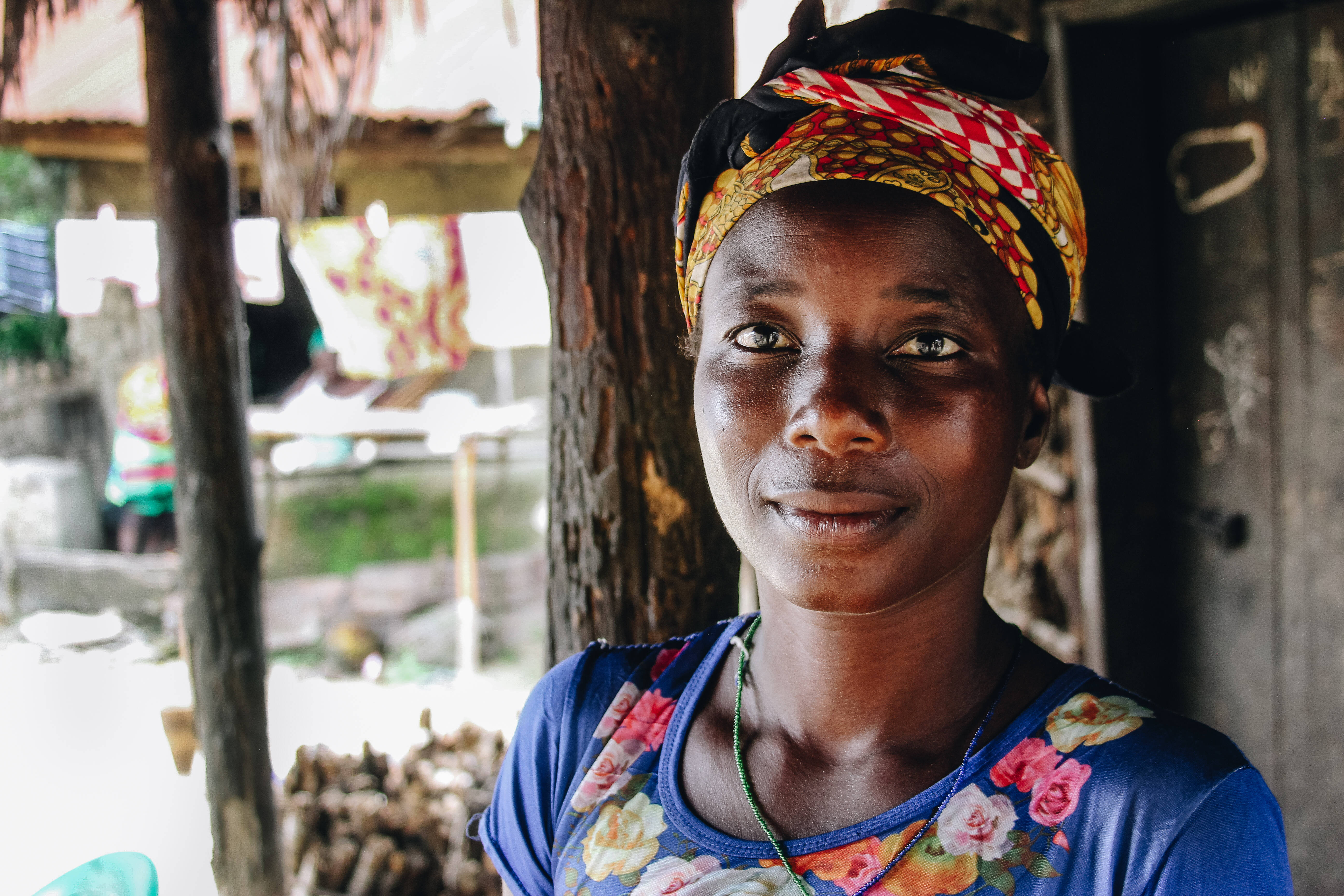 Sierra Leone, woman, colorful headwrap, 5K Desktop Wallpaper