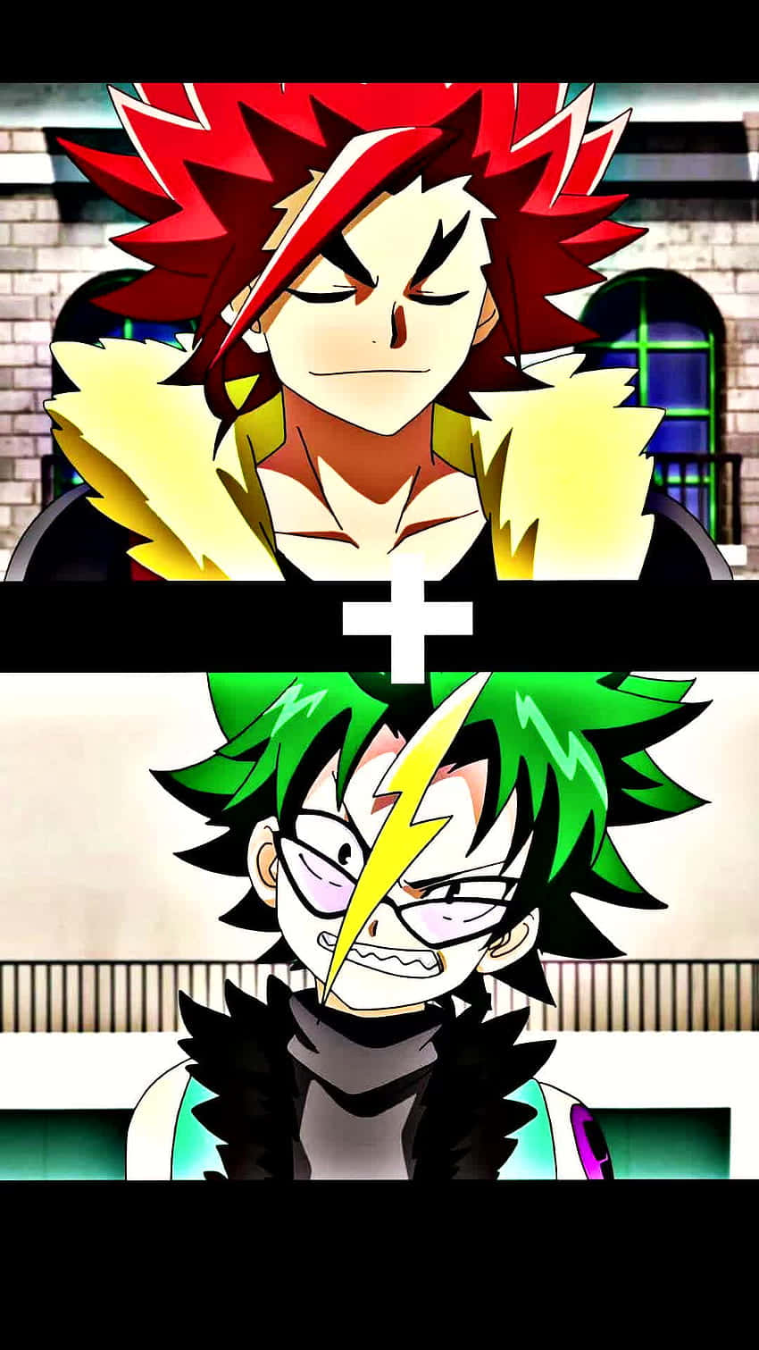 Silas Karlisle, spiky red hair, spiky green hair, HD Phone Wallpaper