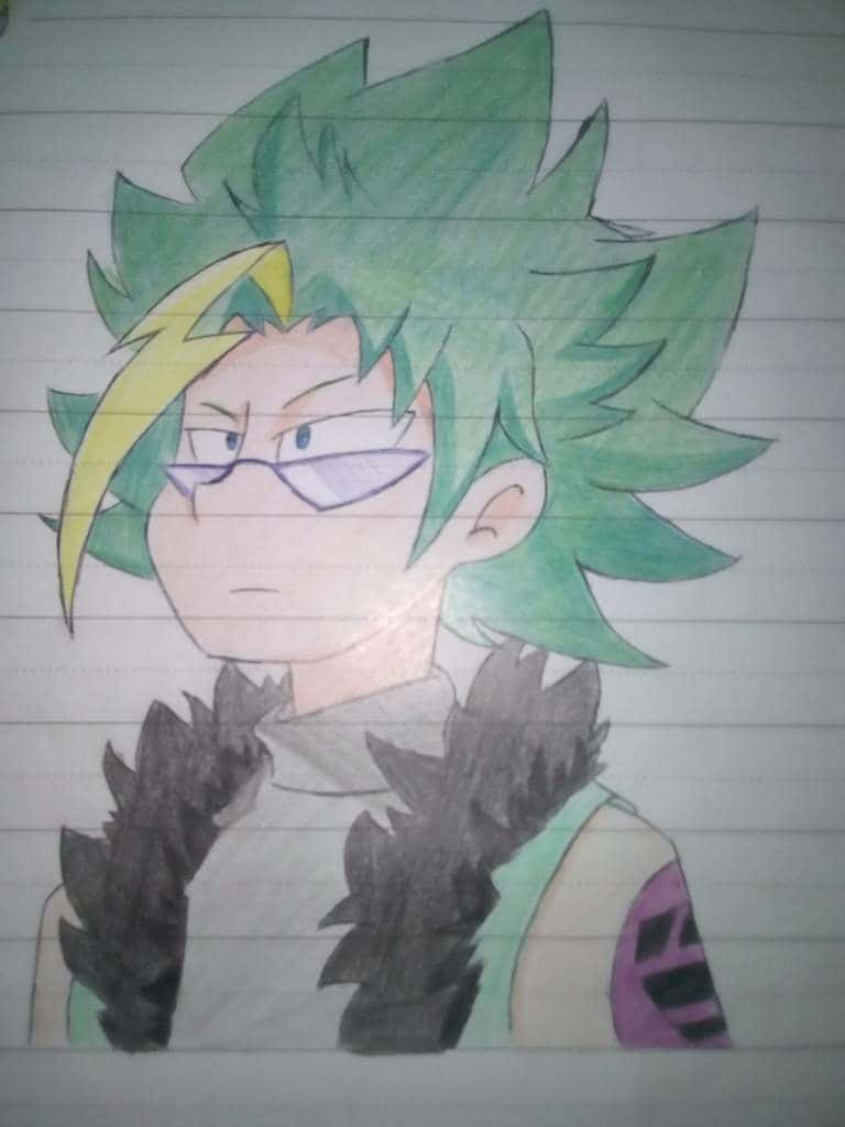 Silas Karlisle, spiky green and yellow hair, glasses, SD Phone Wallpaper