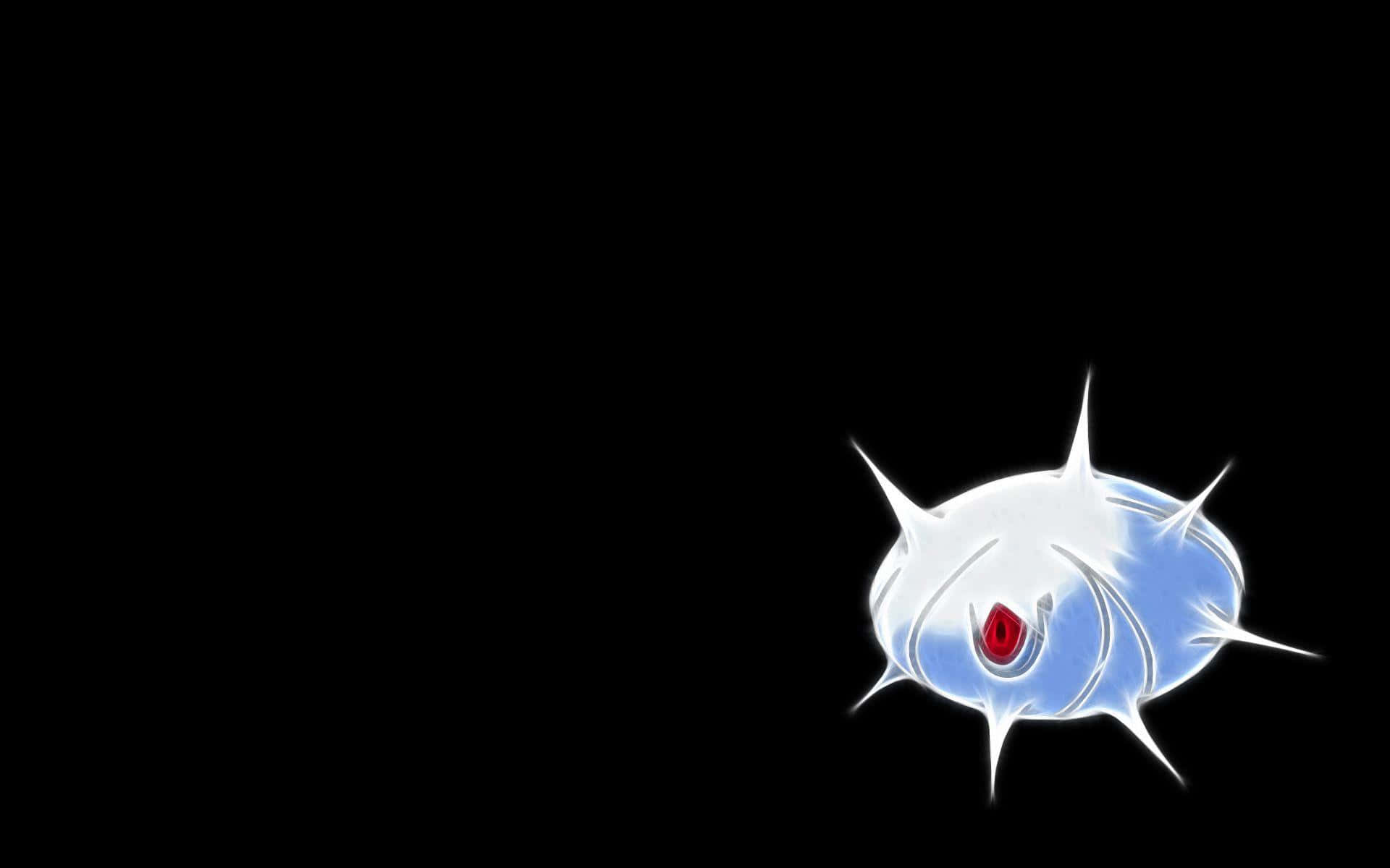 Shiny Silcoon, glowing blue spiked orb, red eye, Full HD Desktop Wallpaper