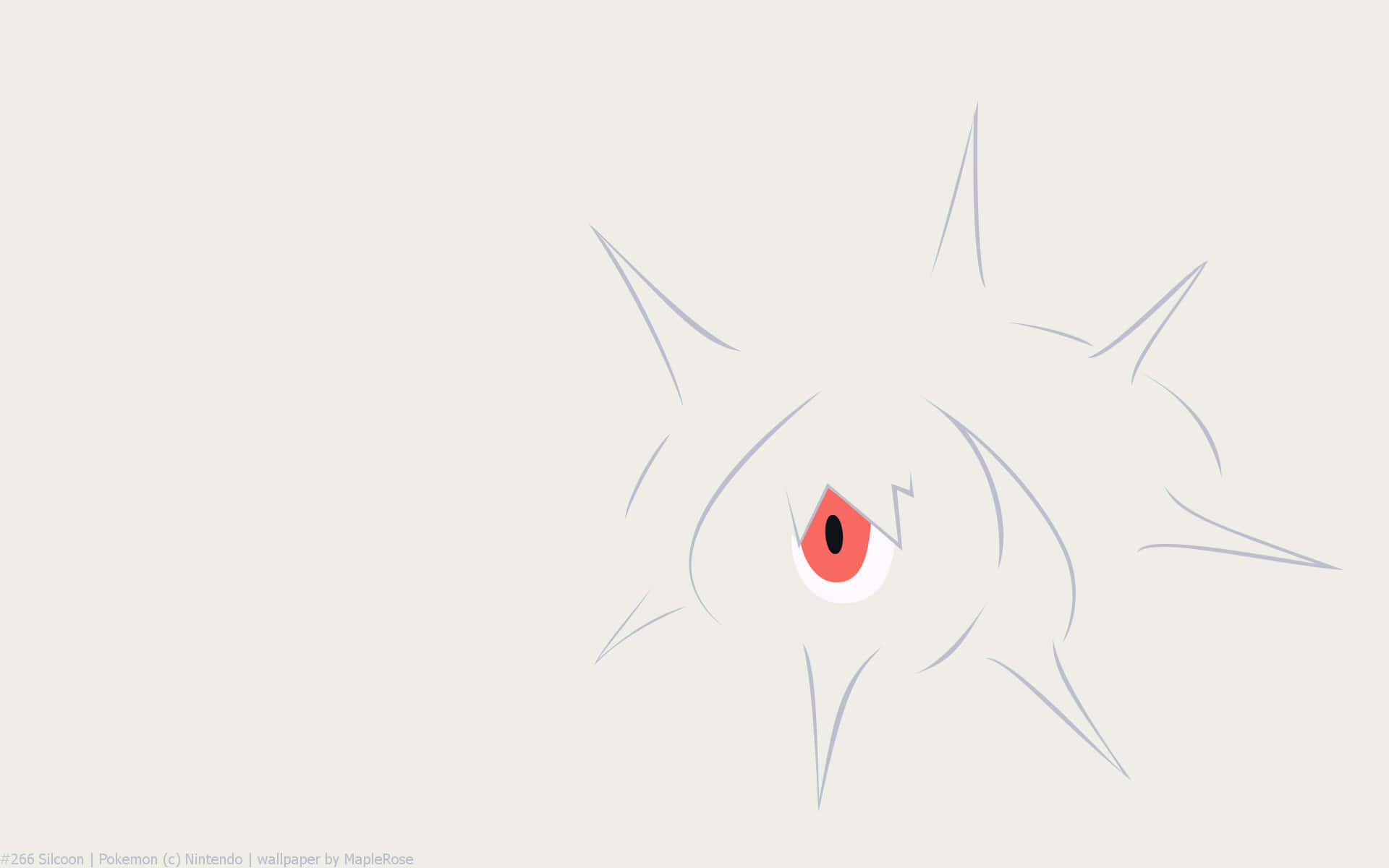 Silcoon, red eye, spiky white hair, Full HD Desktop Wallpaper
