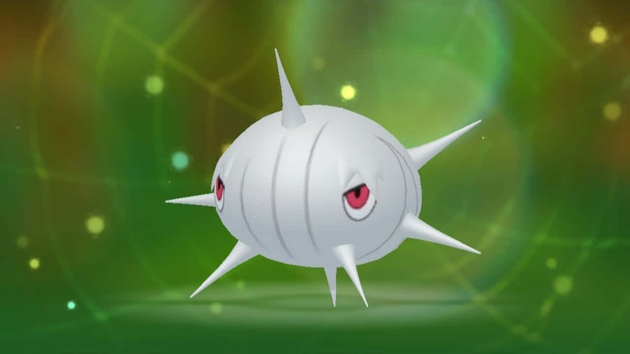 Silcoon, white spiky Pokémon, red eyes, HD Desktop Wallpaper