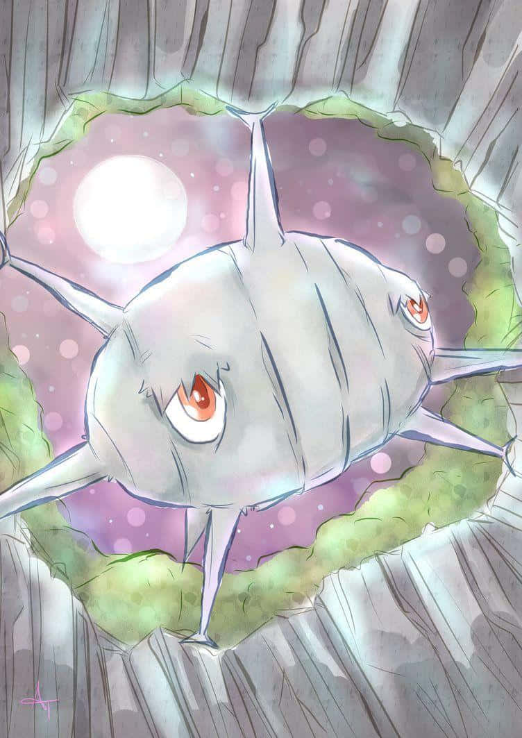 Silcoon, anime-style, spiky creature, SD Phone Wallpaper