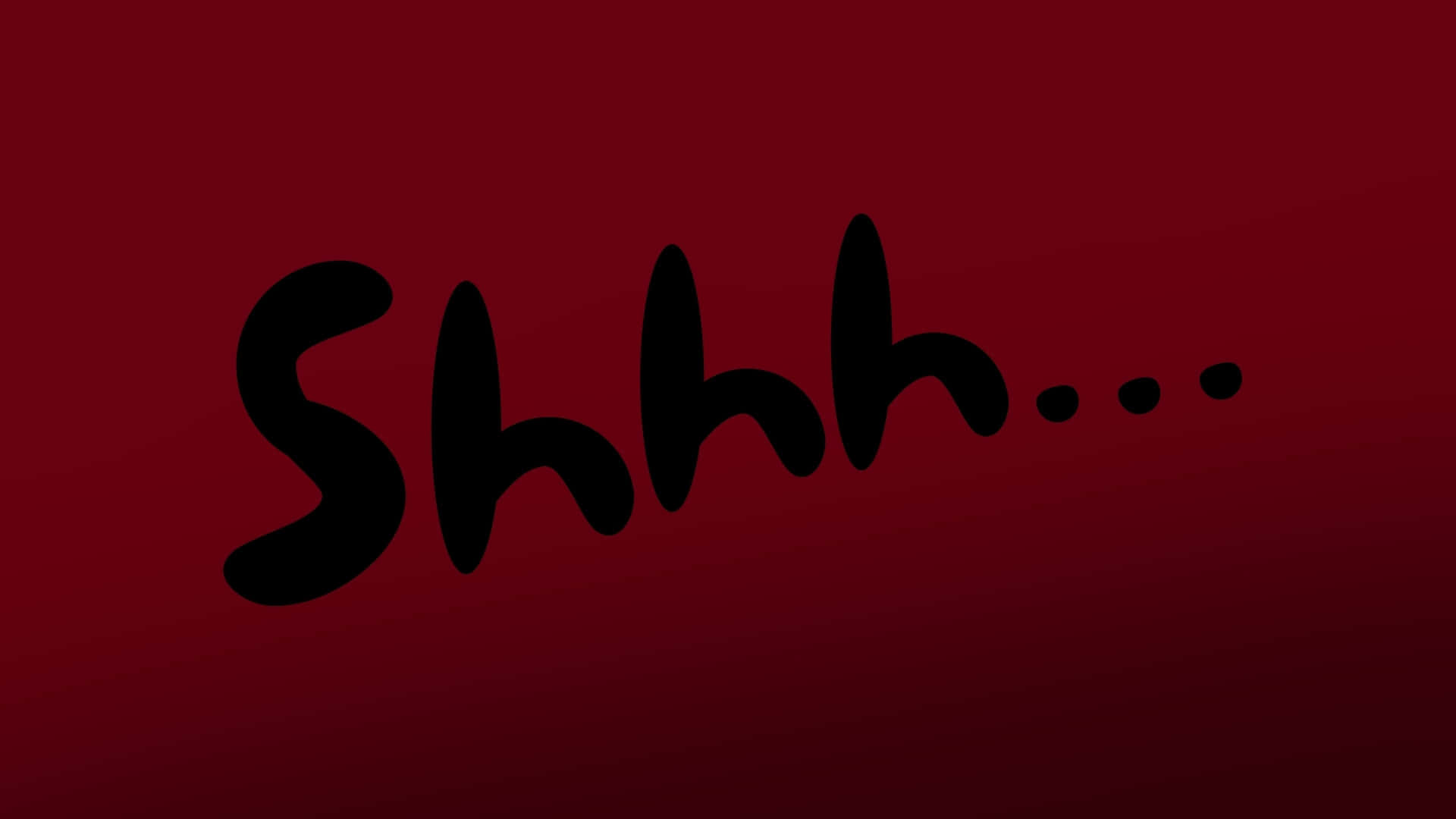 shhh quiet please, black handwritten shhh..., gradient crimson red background, Full HD Desktop Wallpaper