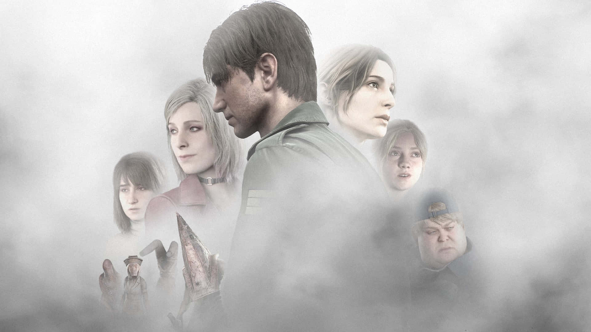 Silent Hill 2, characters, swirling mist, Full HD Desktop Wallpaper