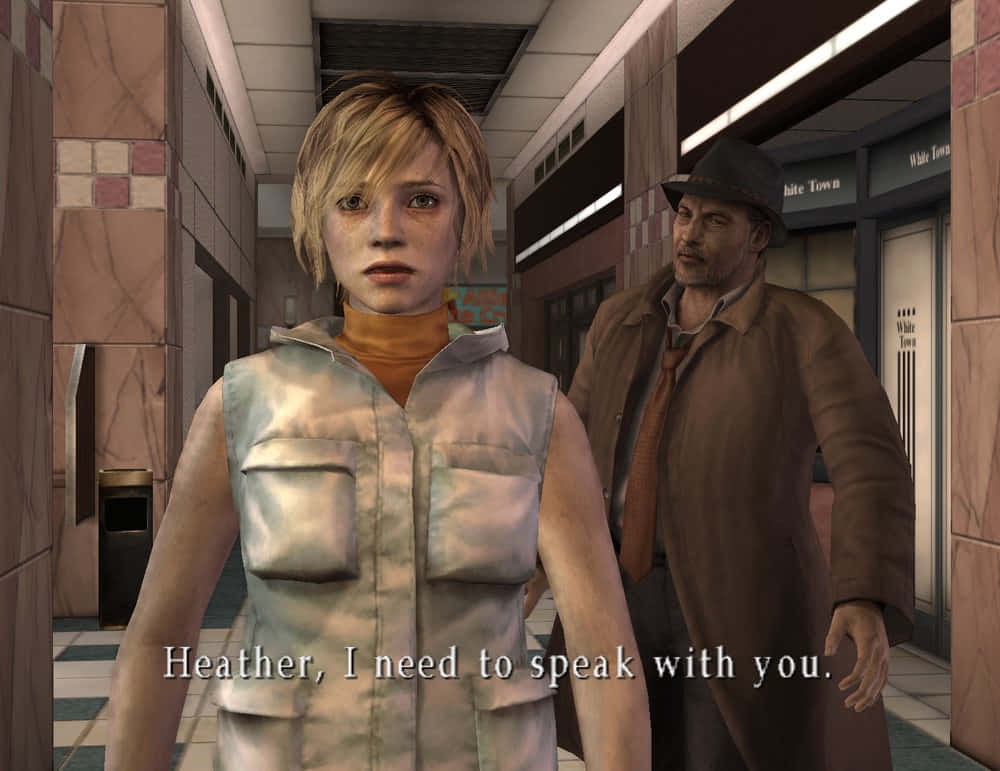 Silent Hill Characters, woman in a sleeveless vest, tiled hallway, SD Desktop Wallpaper