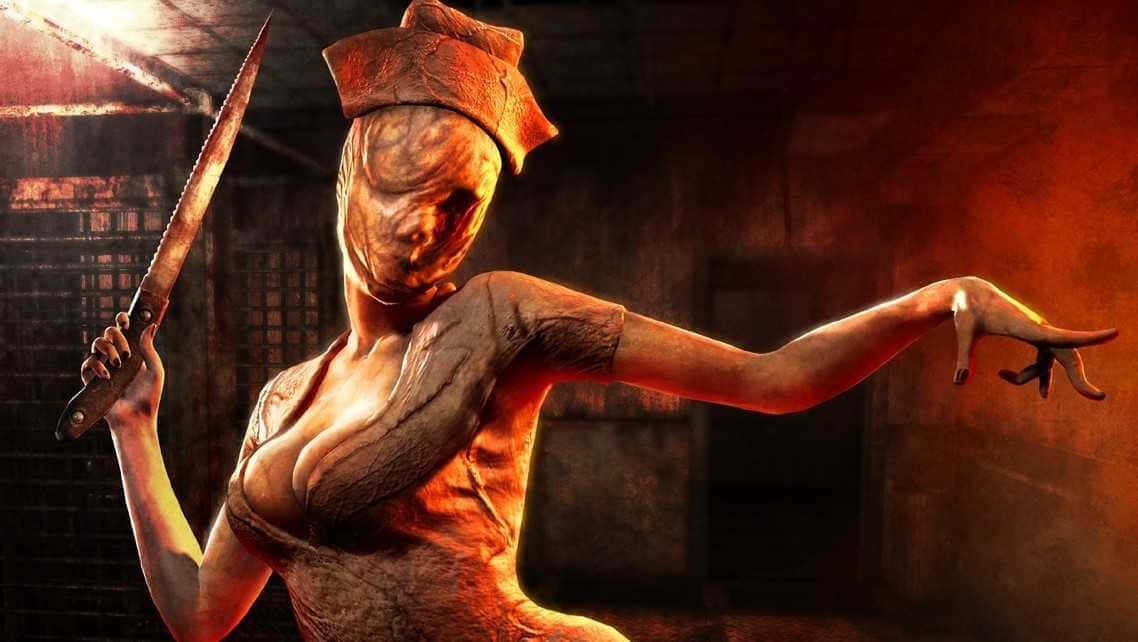 Silent Hill, grotesque nurse, decaying face, SD Desktop Wallpaper