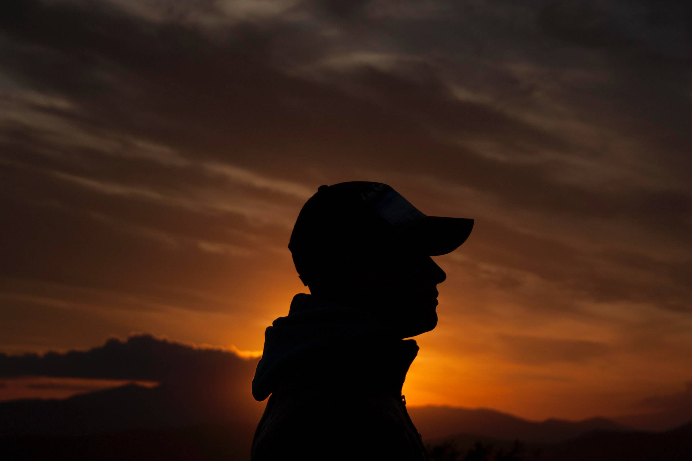hoodie, cap, golden dusk, Full HD Desktop Wallpaper