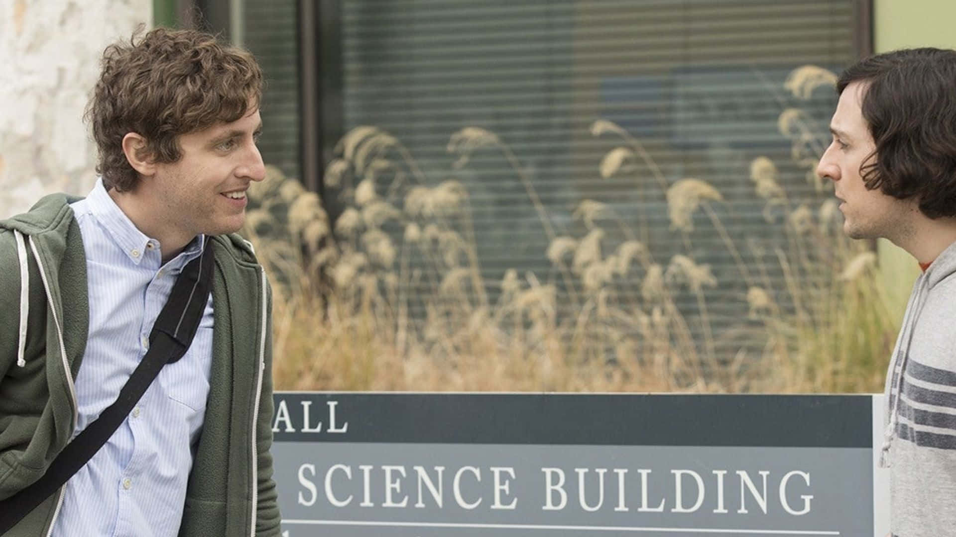 Silicon Valley, science building, dry grasses, Full HD Desktop Wallpaper