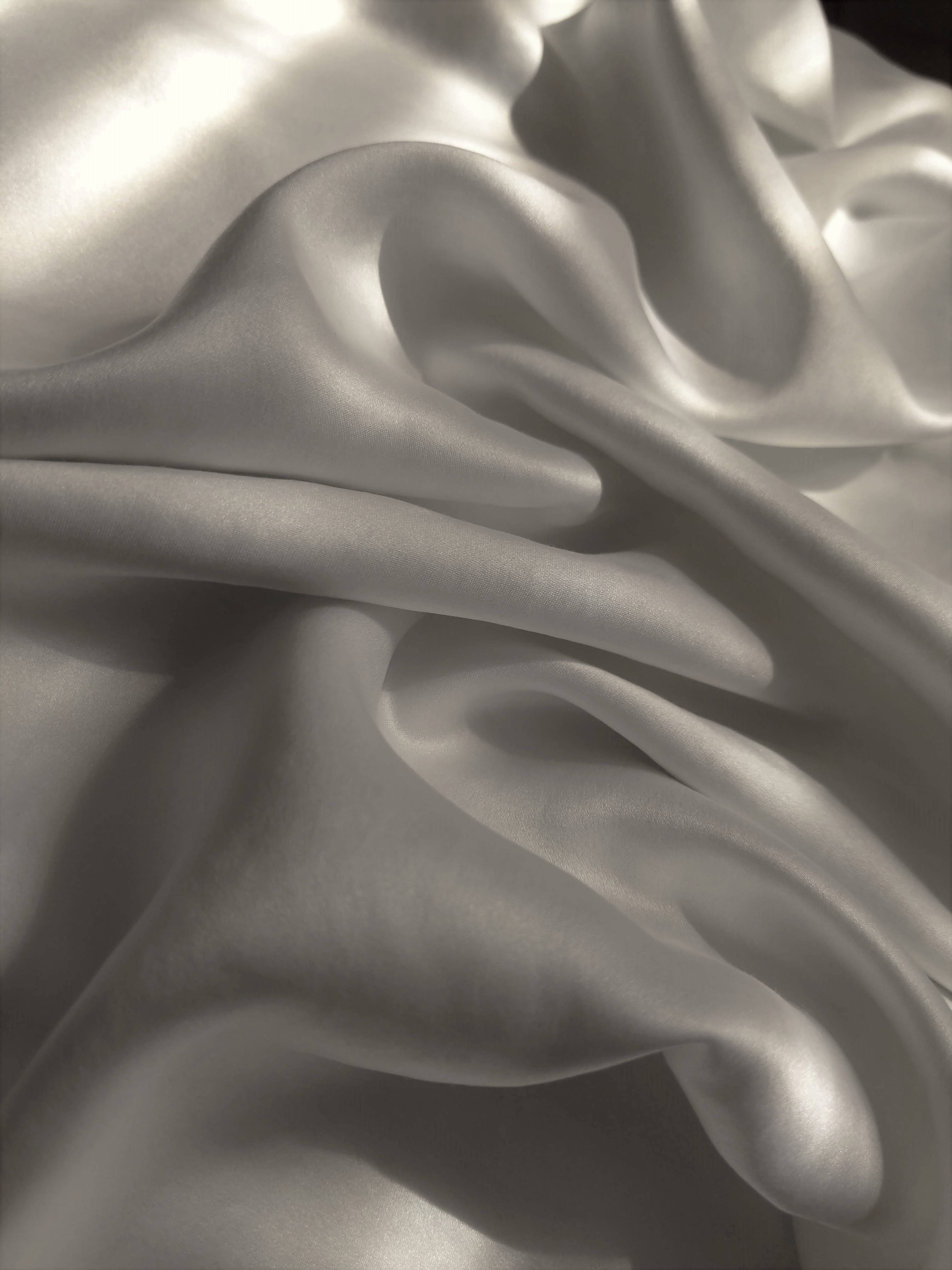 sun kissed white silk, silver silk, undulating waves, 4K Phone Wallpaper