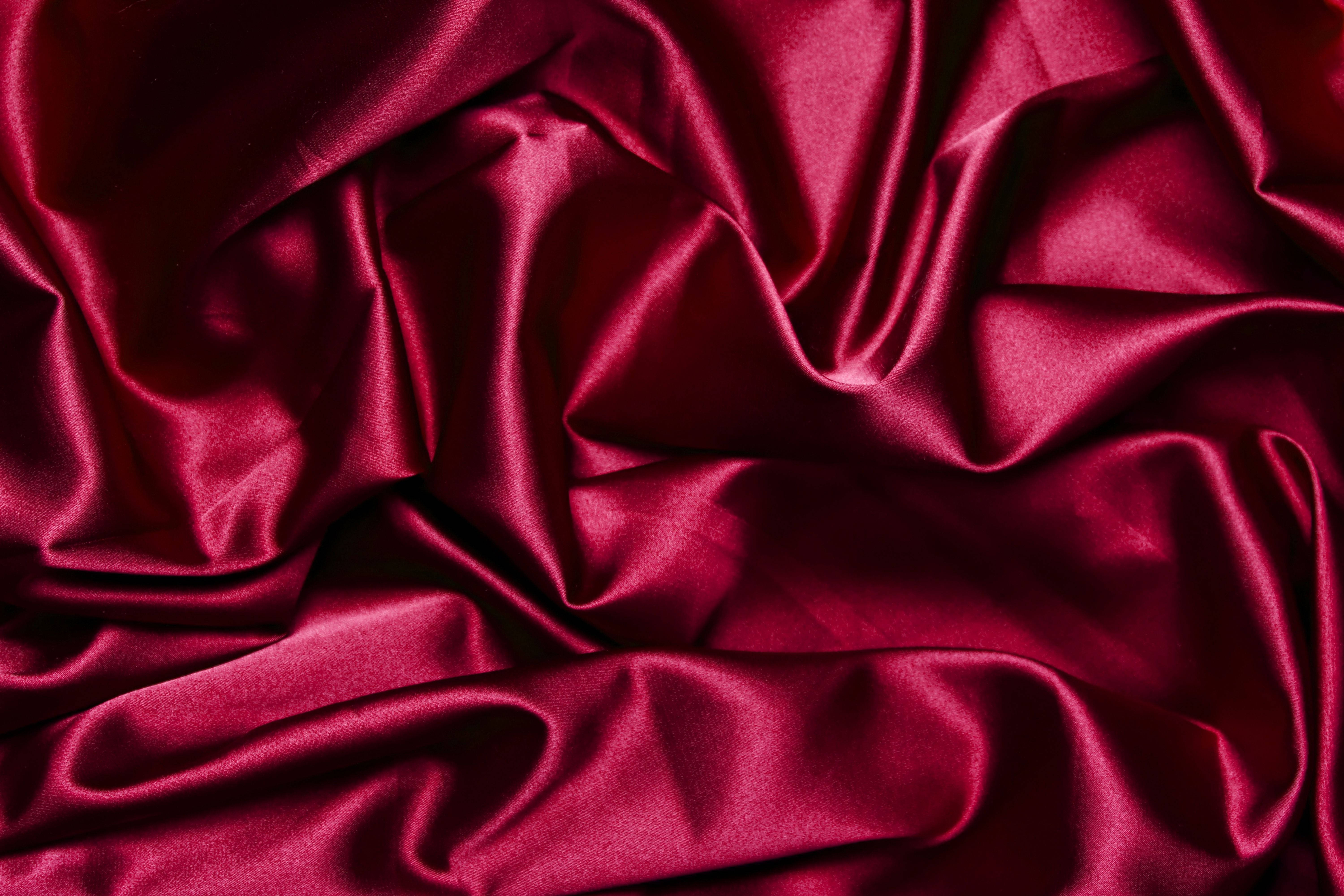 red satin fabric, burgundy satin, glossy highlights, 5K Desktop Wallpaper