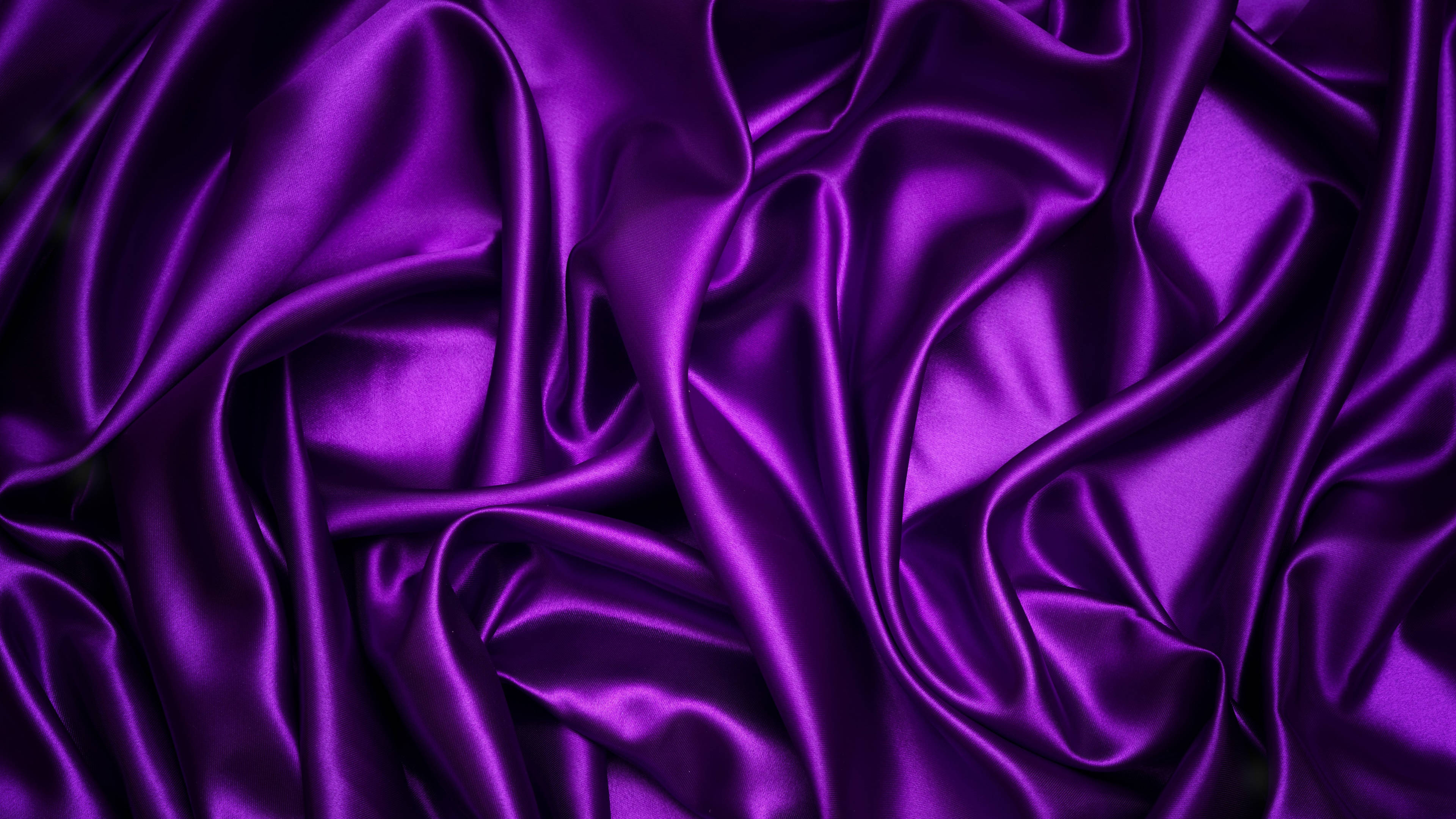 deep purple silk fabric, satin fabric, luxurious folds, 4K Desktop Wallpaper