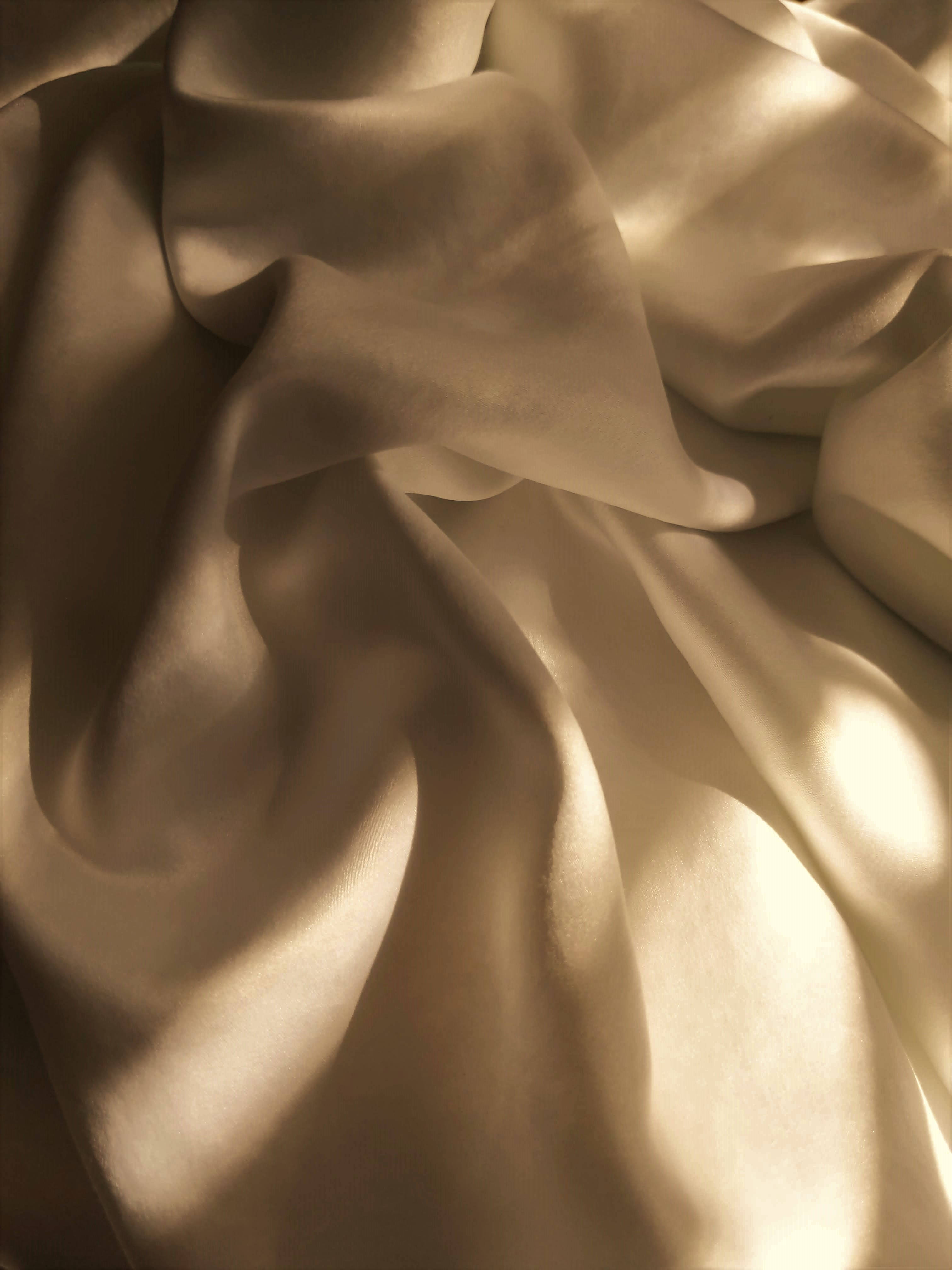 brown silk fabric, soft beige fabric, warm light, 4K Phone Wallpaper