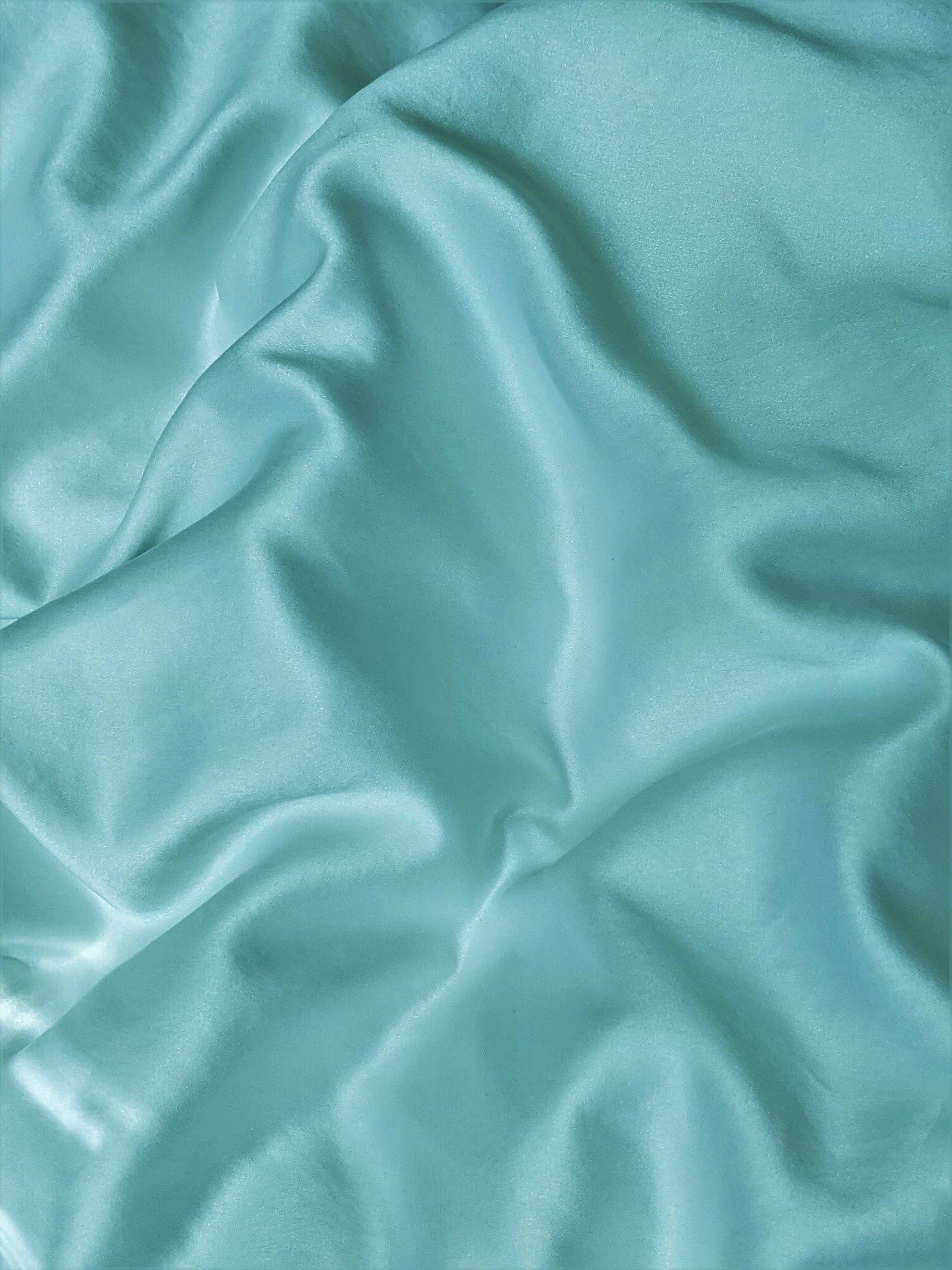 cyan silk, teal satin, smooth fabric, 4K Phone Wallpaper