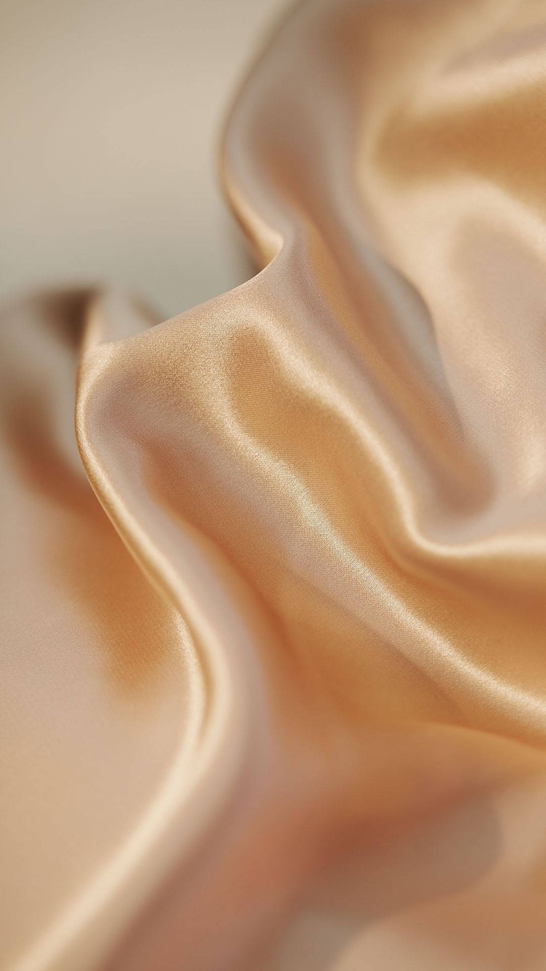 silky beige background, soft peach silk fabric, gentle curves, Full HD Phone Wallpaper