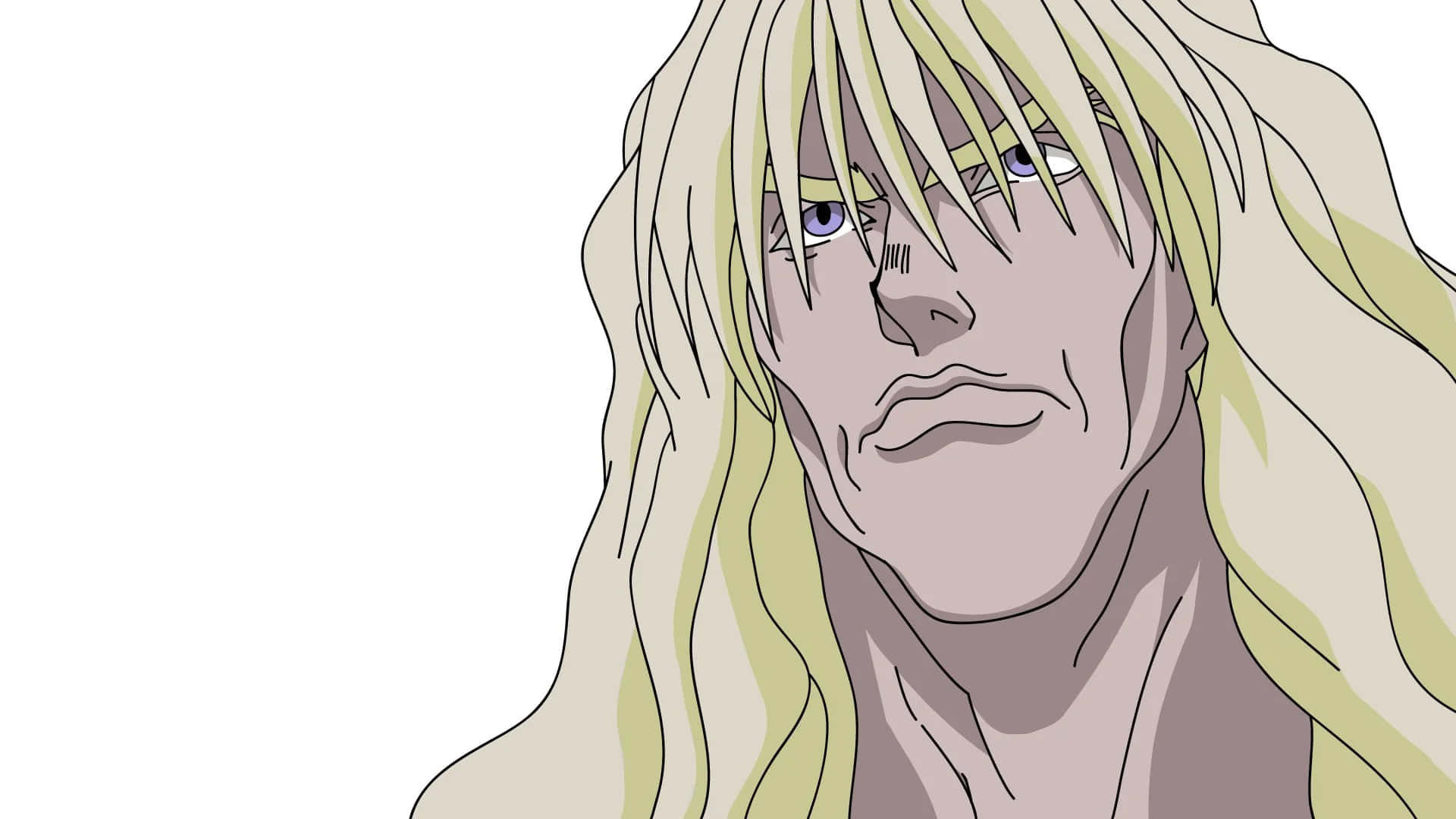 Silva Zoldyck, long blonde hair, intense purple eyes, Full HD Desktop Wallpaper