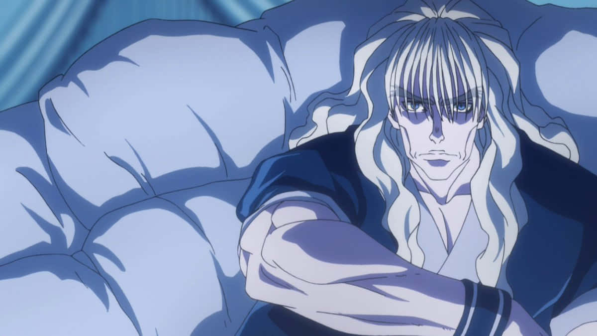 Silva Zoldyck, silver-haired, intense eyes, SD Desktop Wallpaper