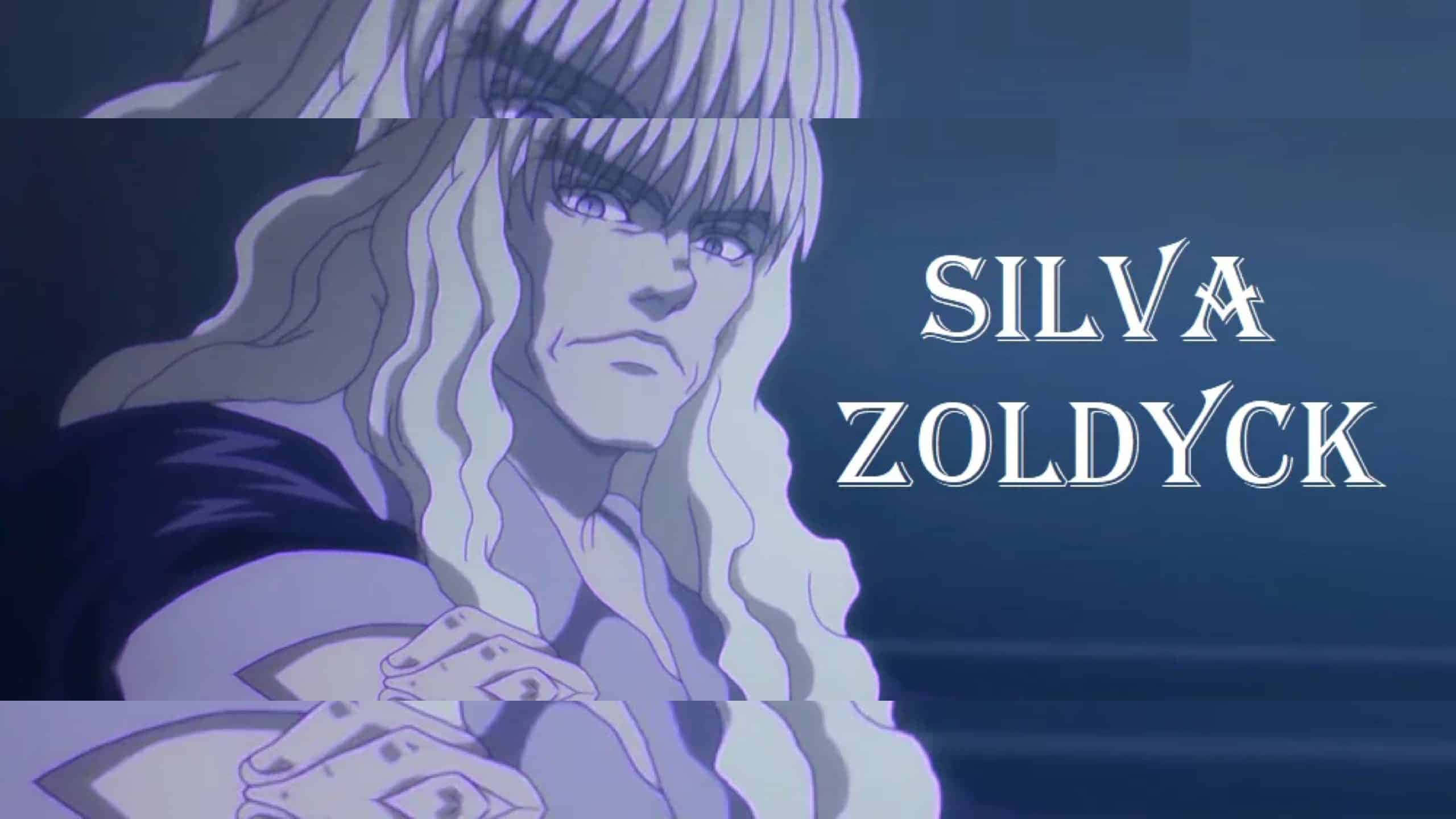 Silva Zoldyck, long white hair, intense gaze, 2K Desktop Wallpaper