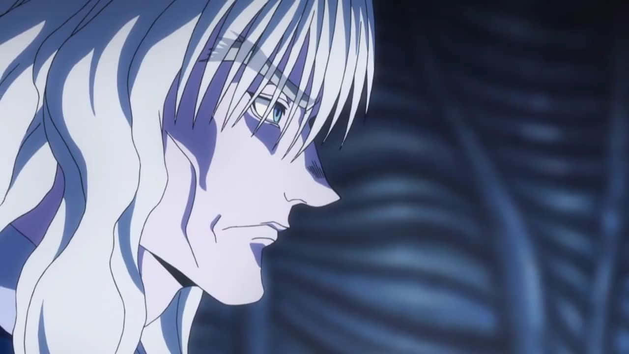 Silva Zoldyck, long white hair, blue eyes, HD Desktop Wallpaper