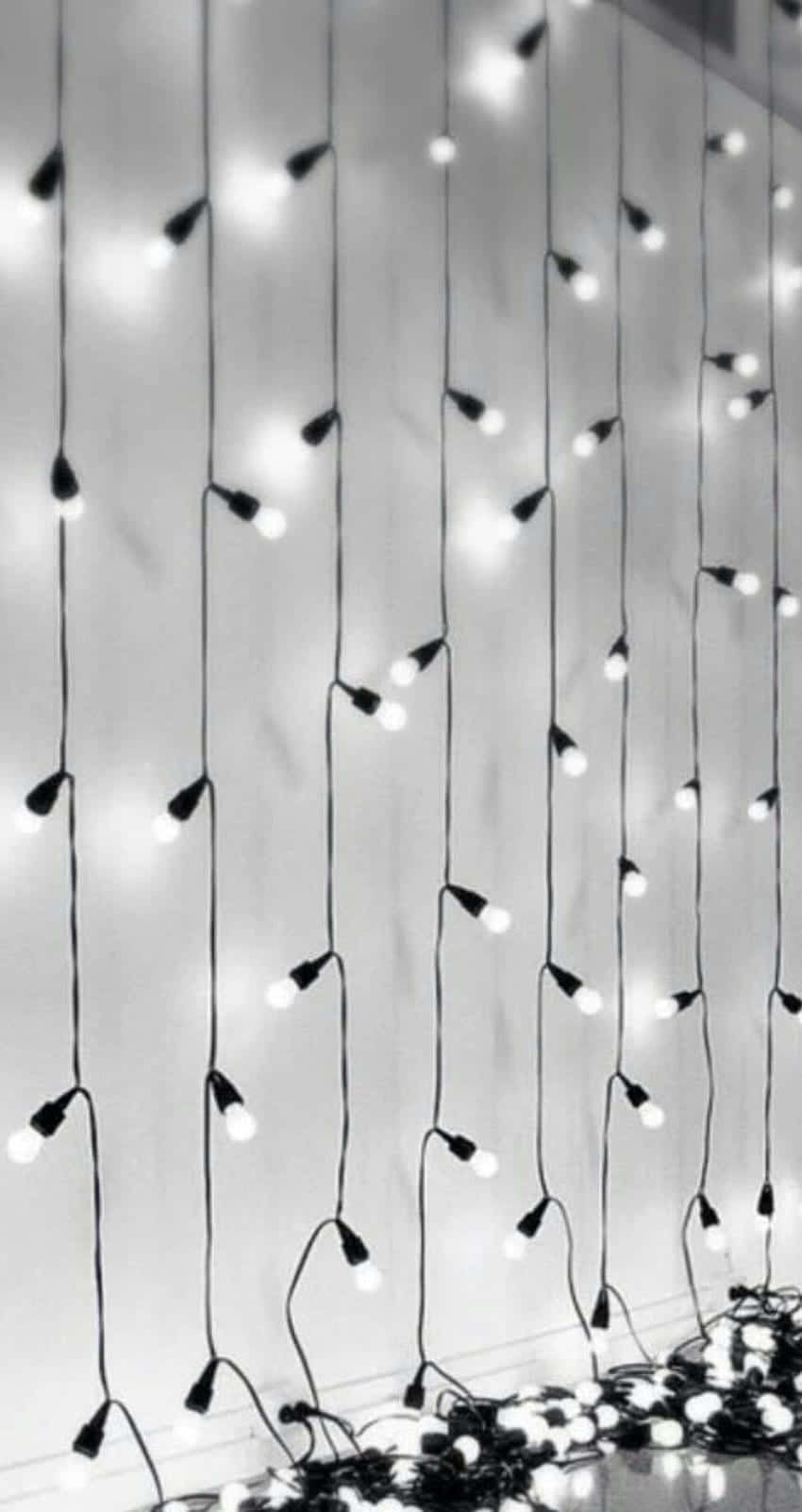 Silver Lights Aesthetic, fairy lights, glowing white, HD Phone Wallpaper